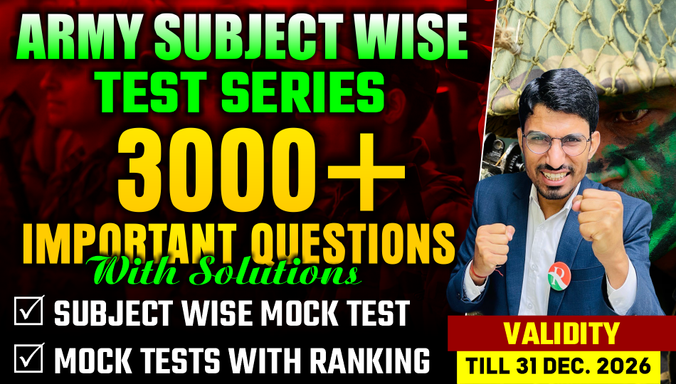 Army Subject Wise test series 3000 Questions with solution