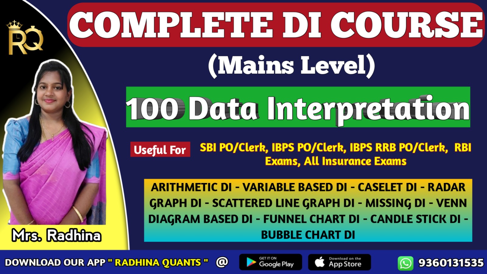 DI (Mains) : BANKING Course on Data Interpretation for Mains Exams (BANKING & INSURANCE)