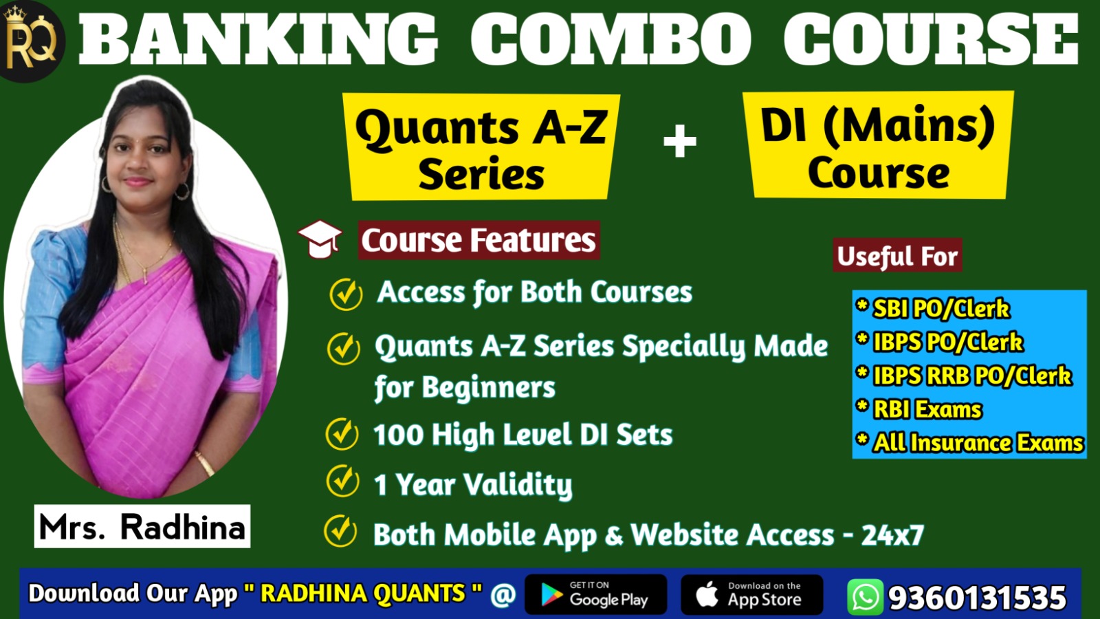BANKING COMBO -  Quants A to Z series & DI Mains Course 