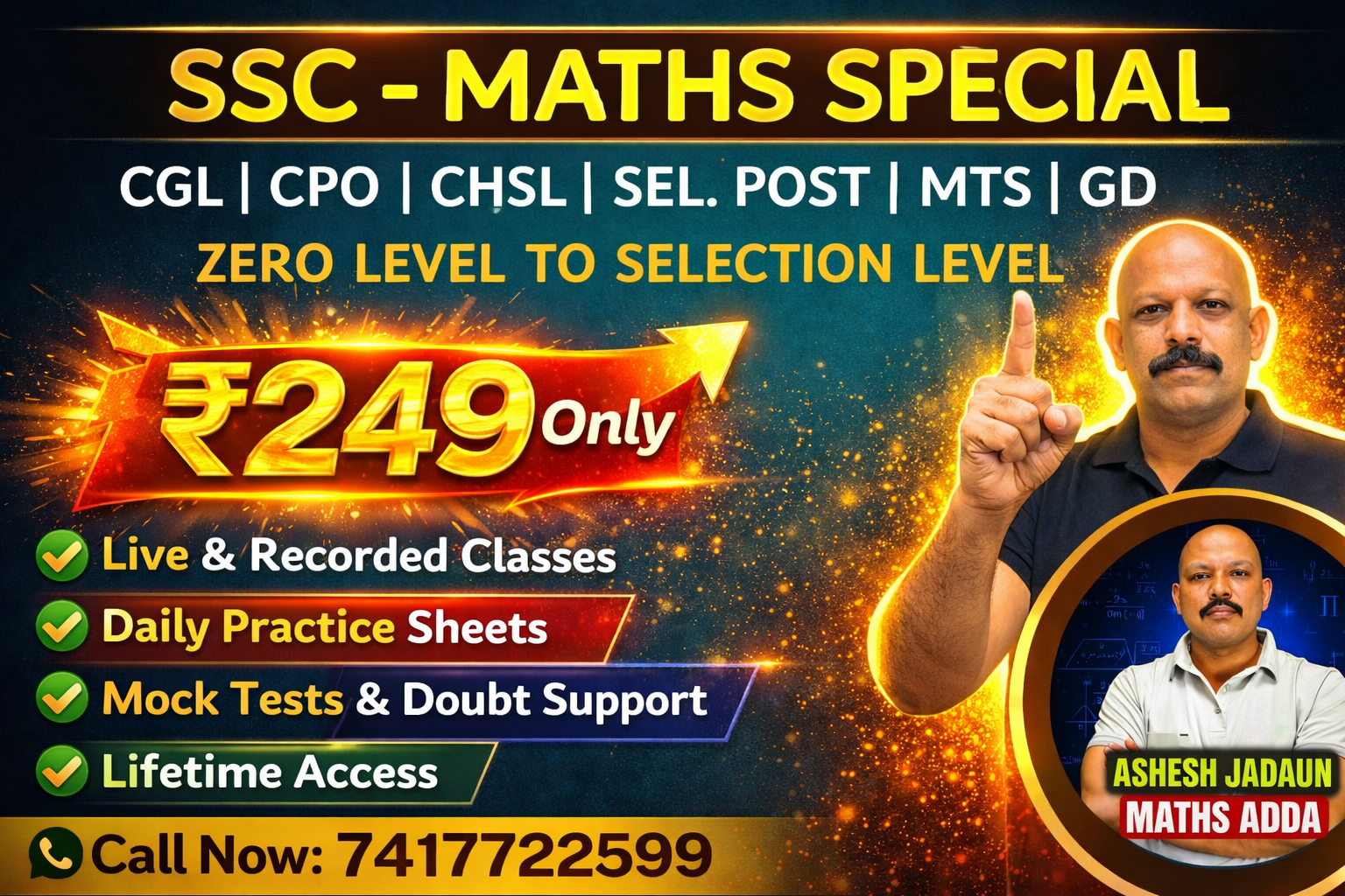 SSC Special - Complete Maths Foundation Batch 2026-27 for all SSC Exams by Ashesh Sir