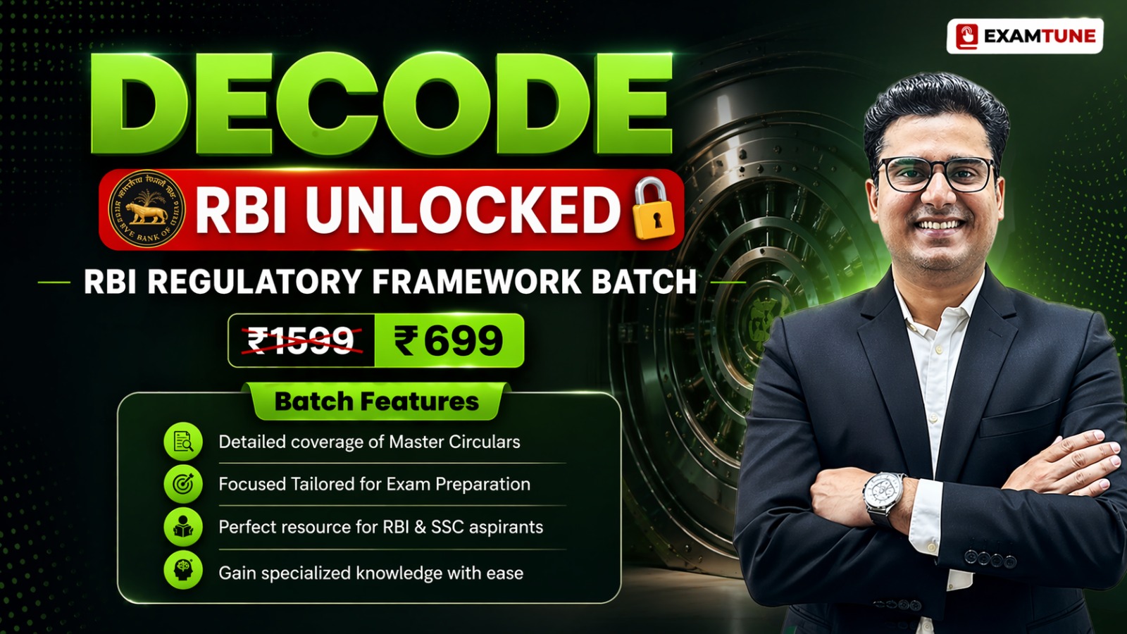 GA Decode: RBI Unlocked – Regulatory Framework Batch By Vivek Sir