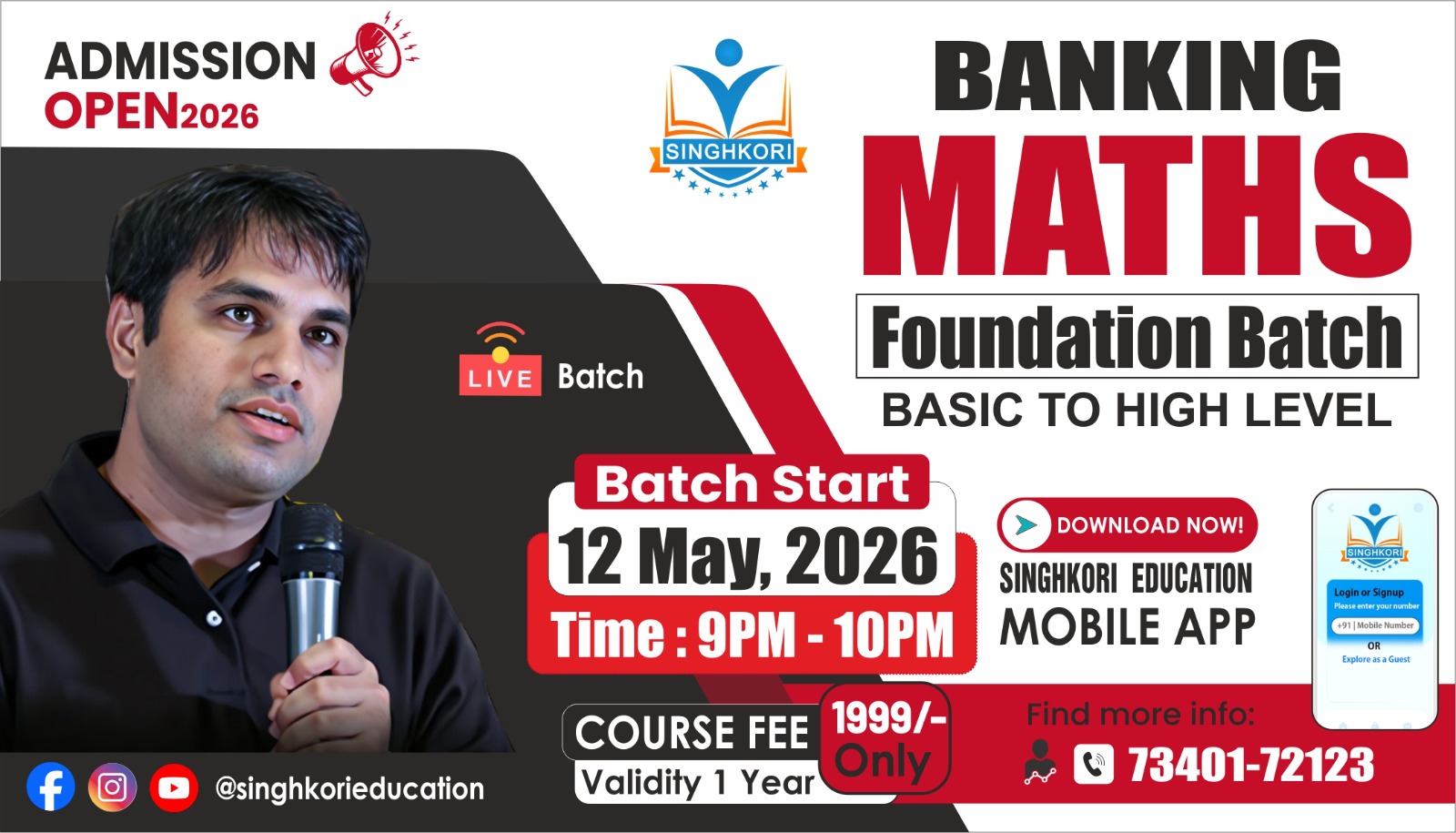 BANKING MATHS SPECIAL FOUNDATION LIVE BATCH   By PAWAN RAO SIR START FROM 12 MAY 2026