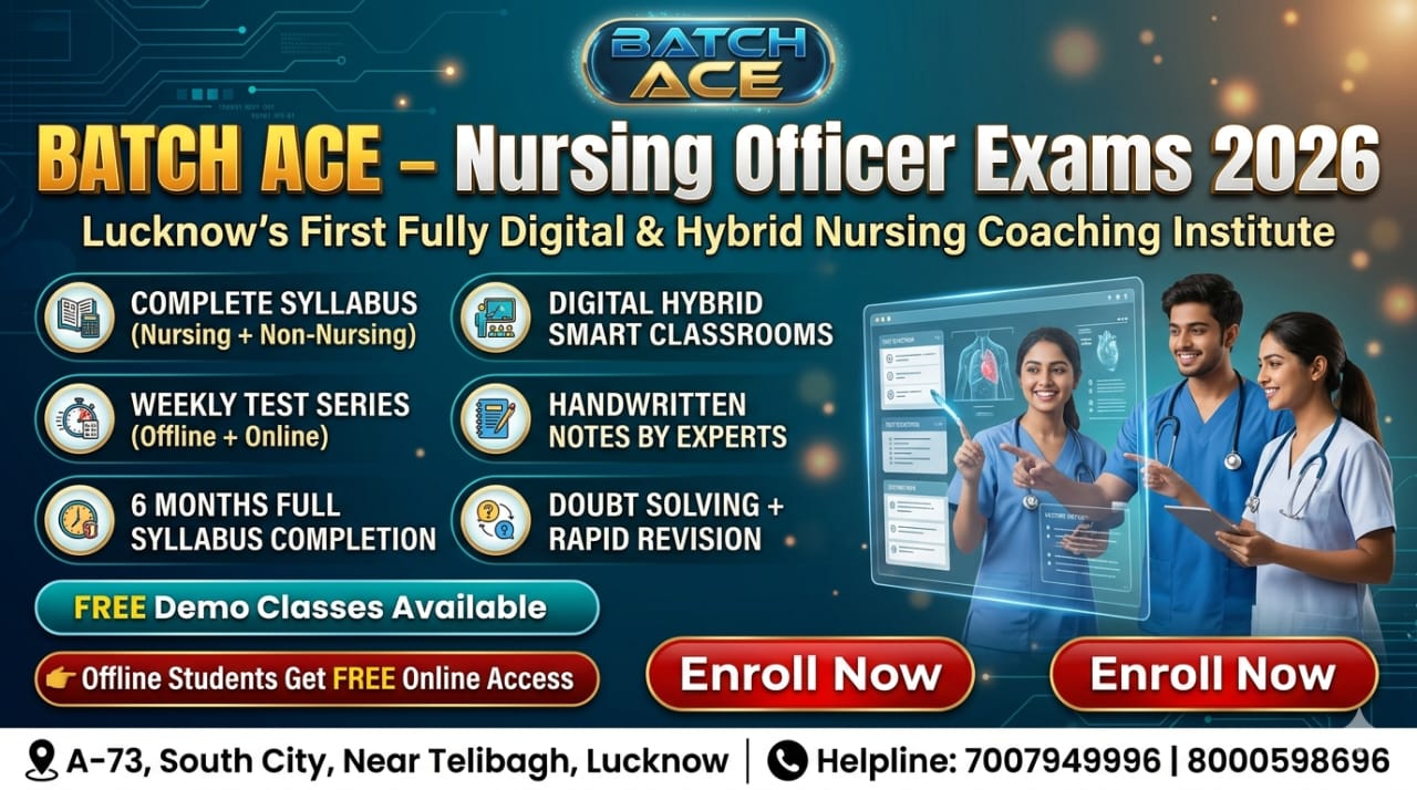 BATCH ACE - Nursing Officer (Live + Recorded)