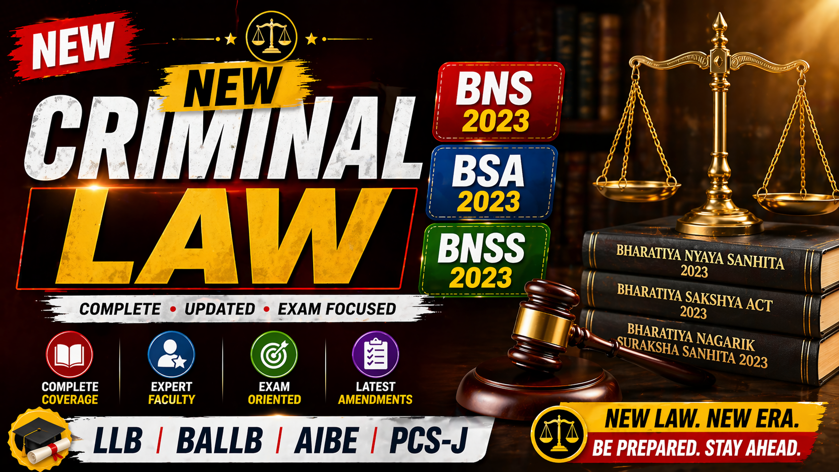 NEW CRIMINAL LAWS [ BSA/BNS/BNSS 2023 ] COURSE