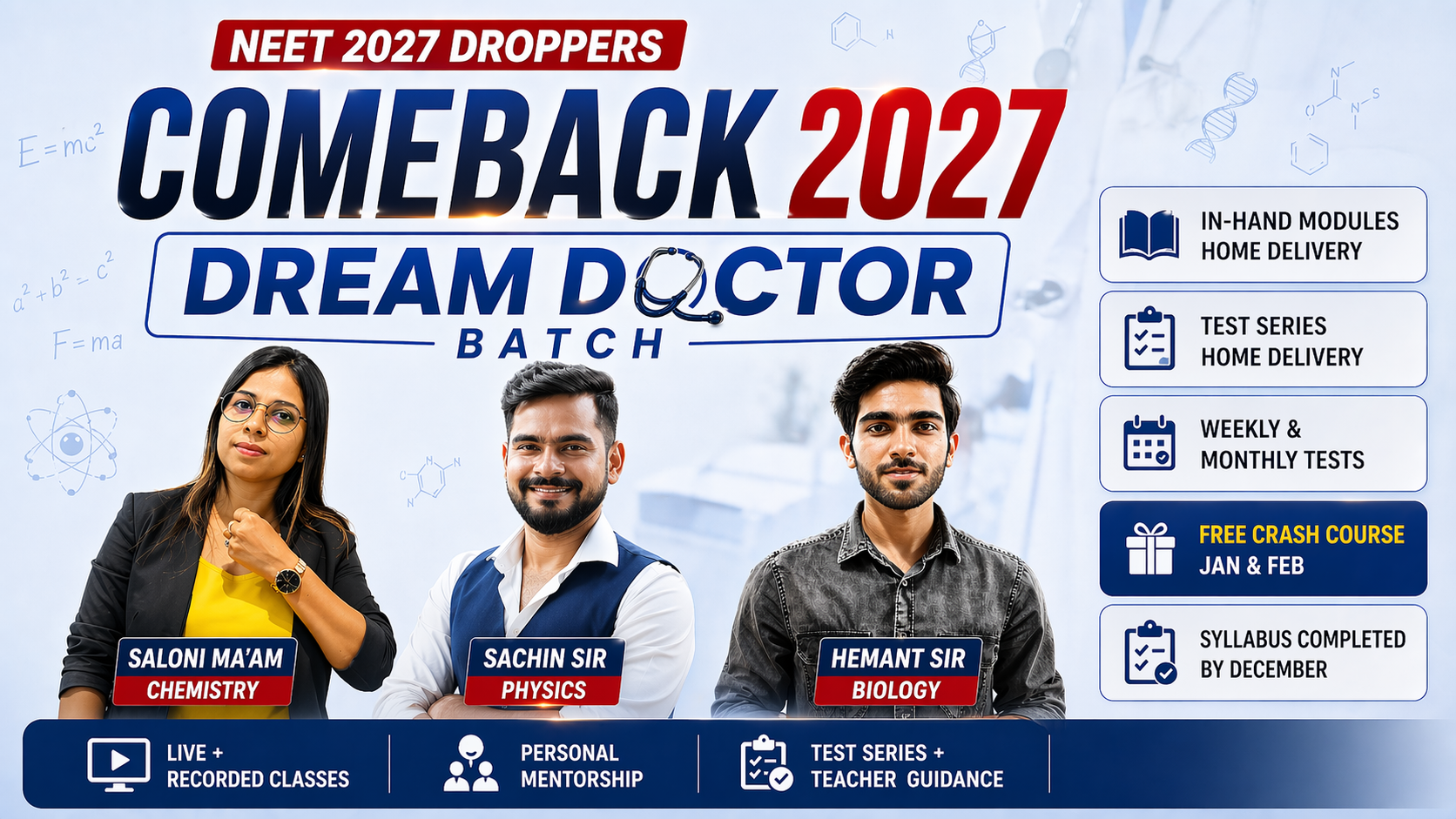 NEET 2027 Dropper Batch (Dream Doctor)