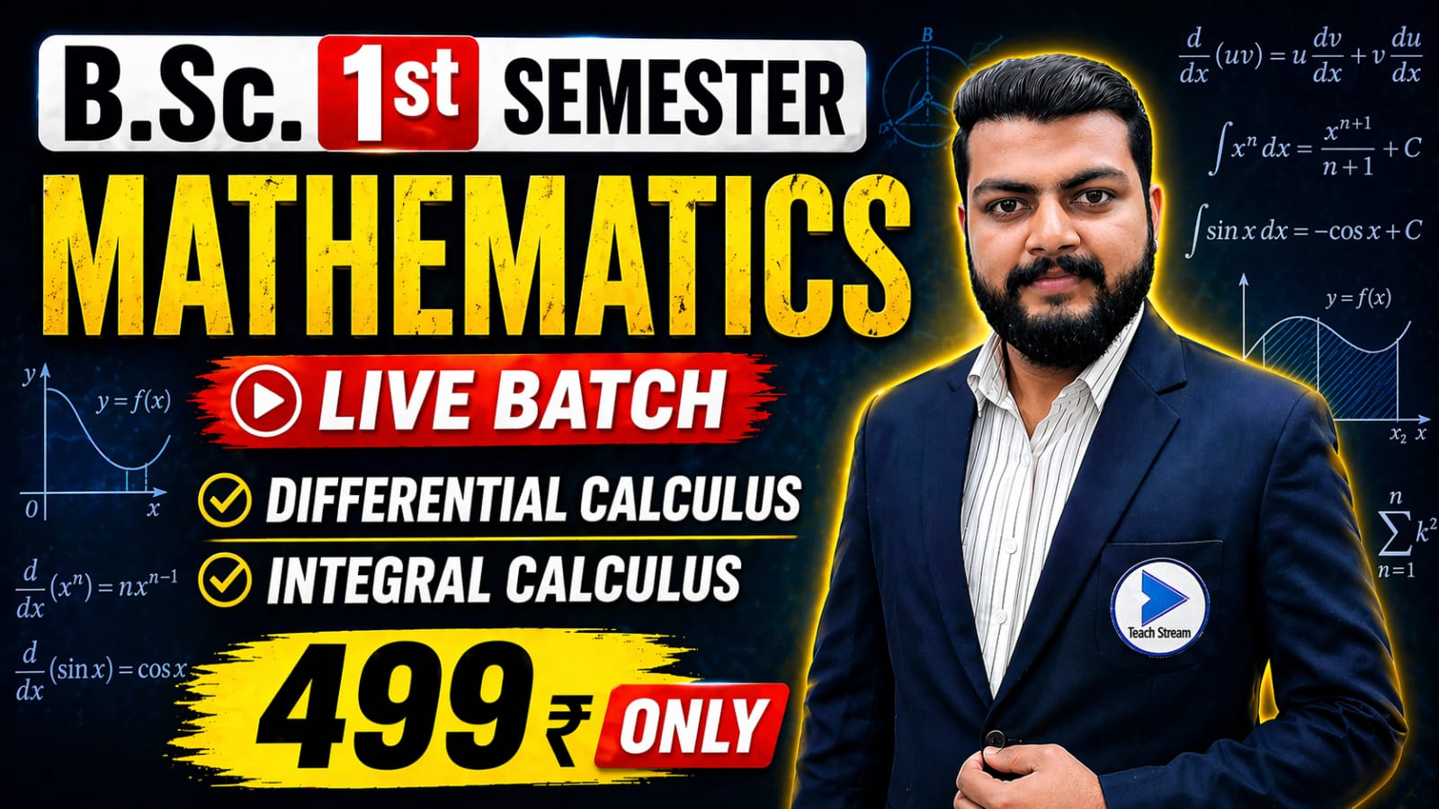 B.Sc. 1st Semester Mathematics. Differential Calculus & Integral  Calculus. 