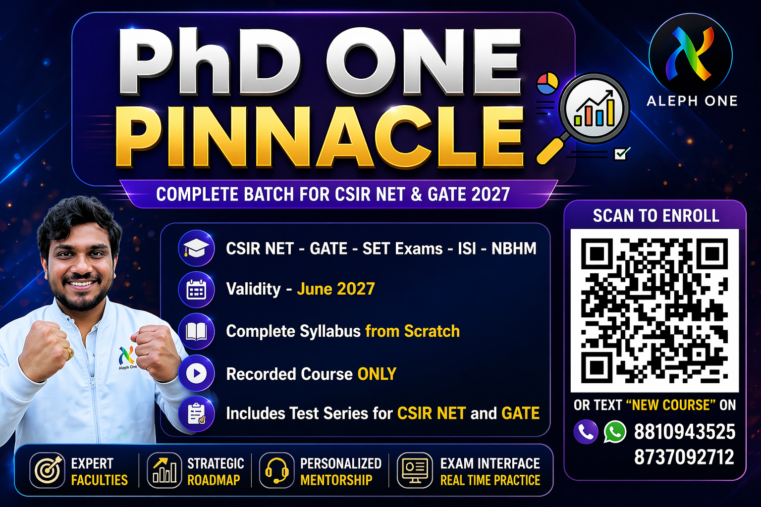PhD ONE - PINNACLE for CSIR NET 2026 and GATE 2027