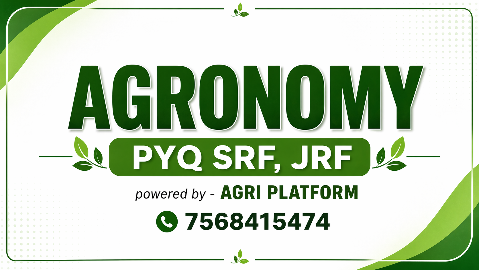 AGRONOMY PYQs