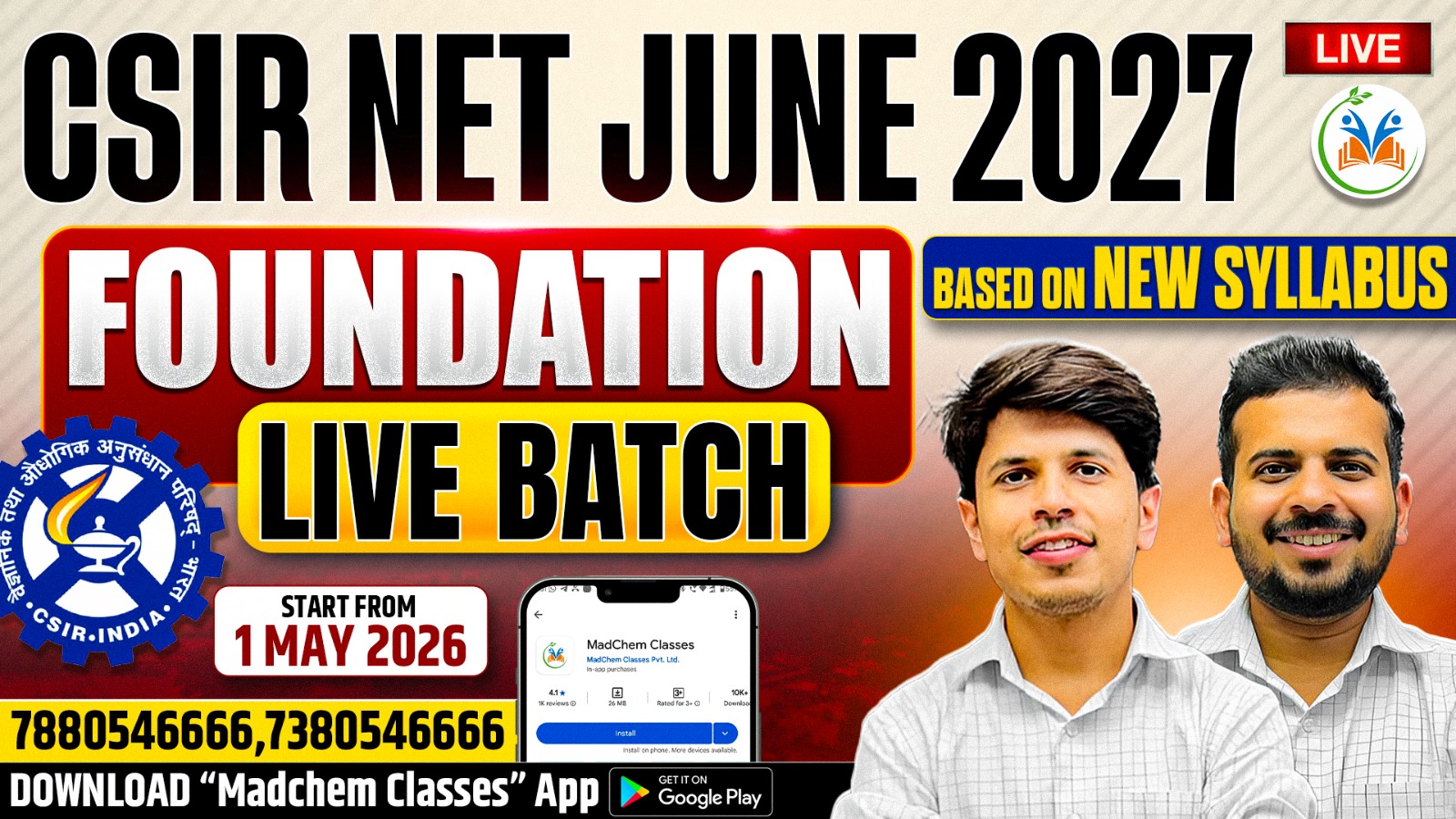 CSIR NET June 2027 Foundation Live Batch