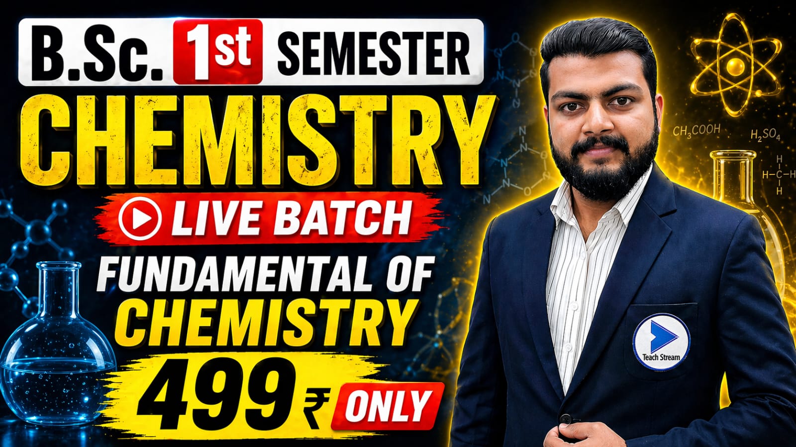B.Sc. 1st Semester Chemistry. Fundamental of Chemistry. Live  Batch. 