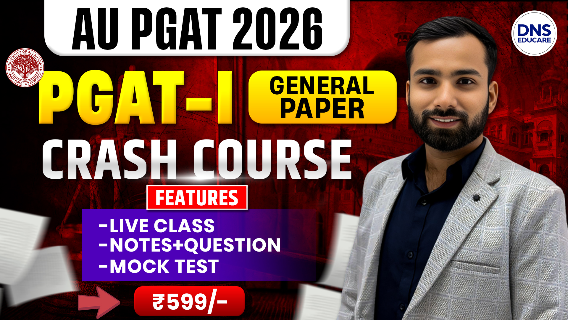 AU PGAT-I General Paper 2026 Crash Course 