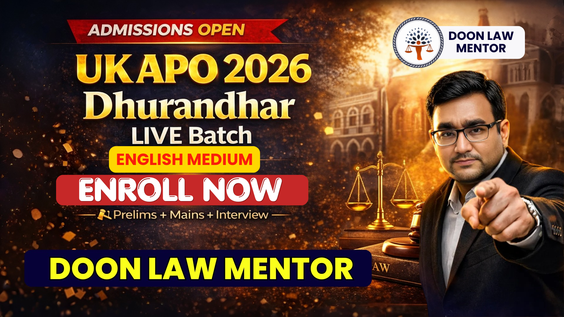 Uttarakhand APO Dhurandhar Live Batch 2026 - English Medium