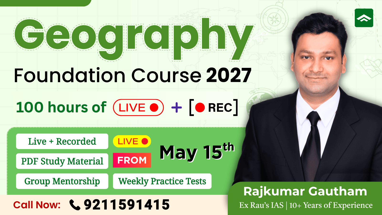 Geography GS Foundation Live + Recorded Course (For UPSC Prelims & Mains) - 2027