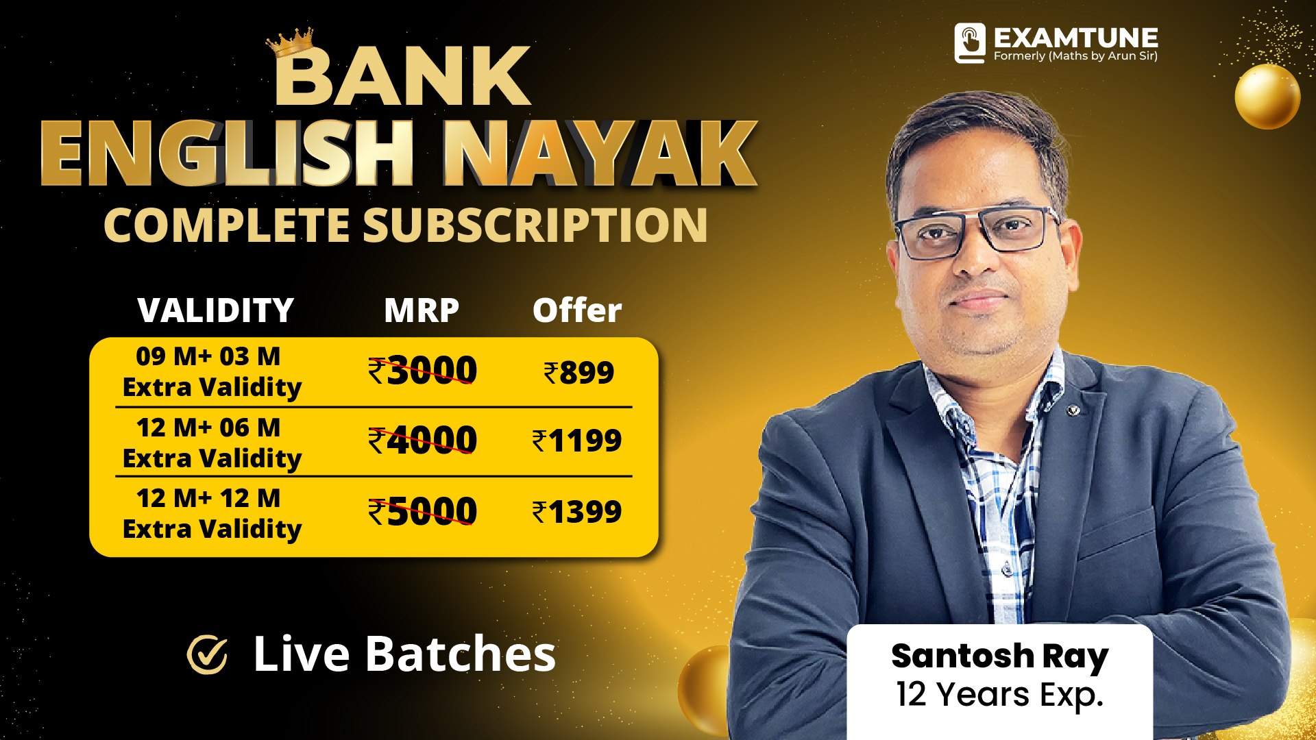 English Nayak Subscriptions For All Banking & Insurance Exam
