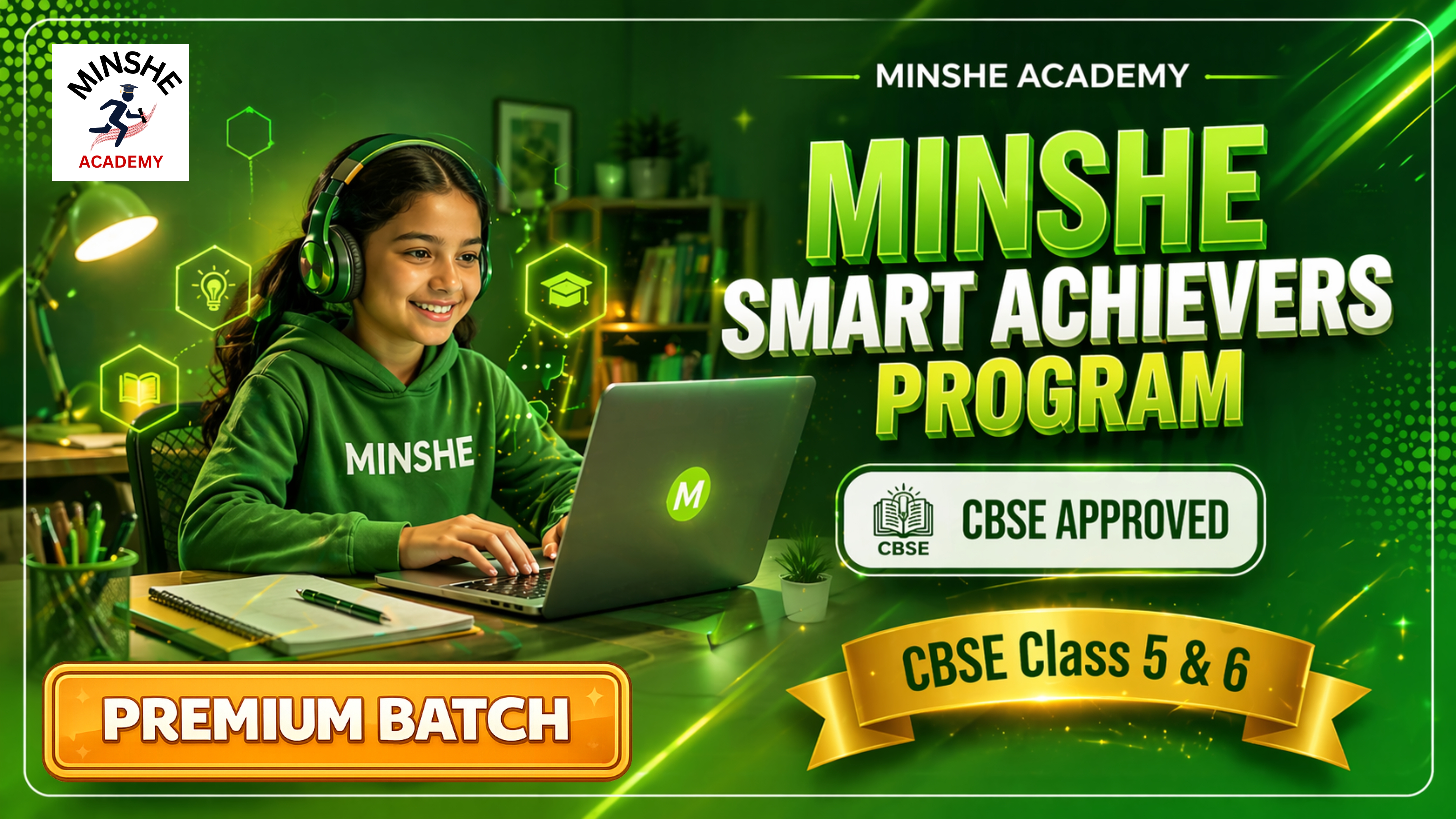 🎓MINSHE Smart Achievers Program CBSE 📘Class 5 & 6 ✨Premium Batch 🎥Live Classes