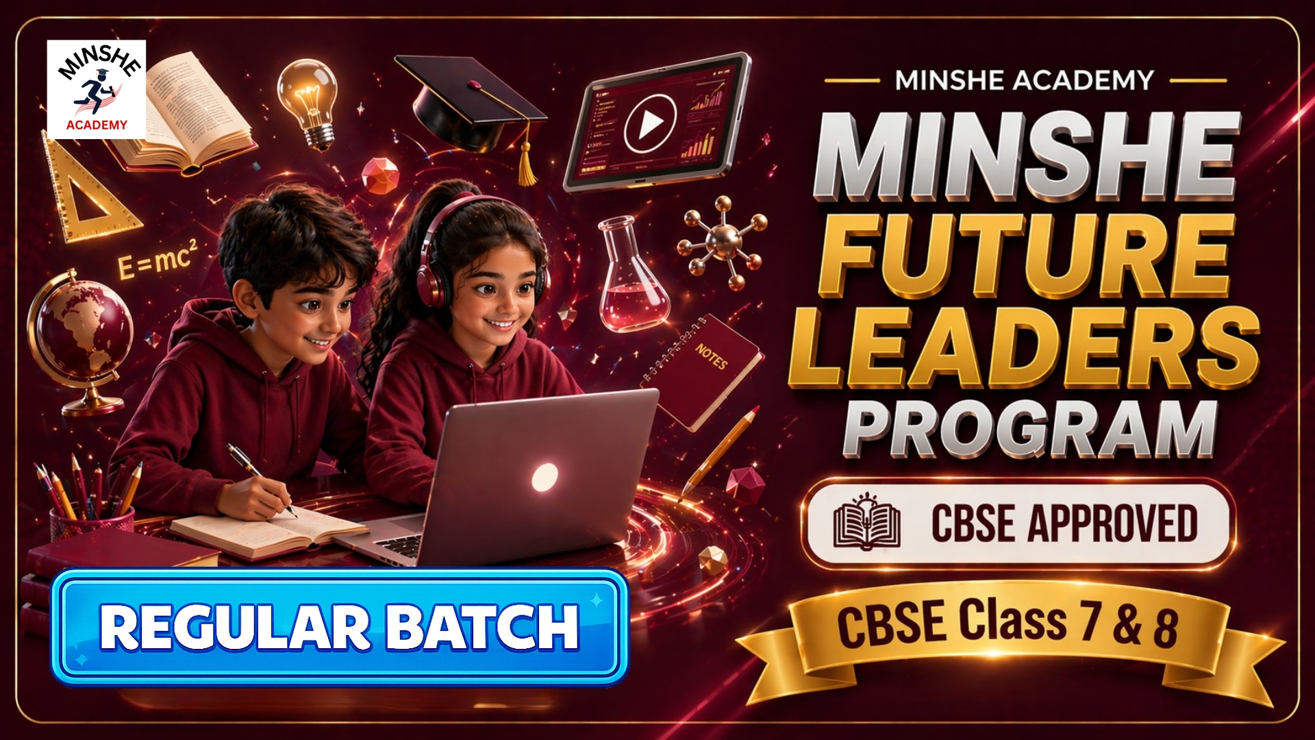 🎓MINSHE Future Leaders Program 📘Class 7 & 8 ✨Regular Batch 🎥Live Classes