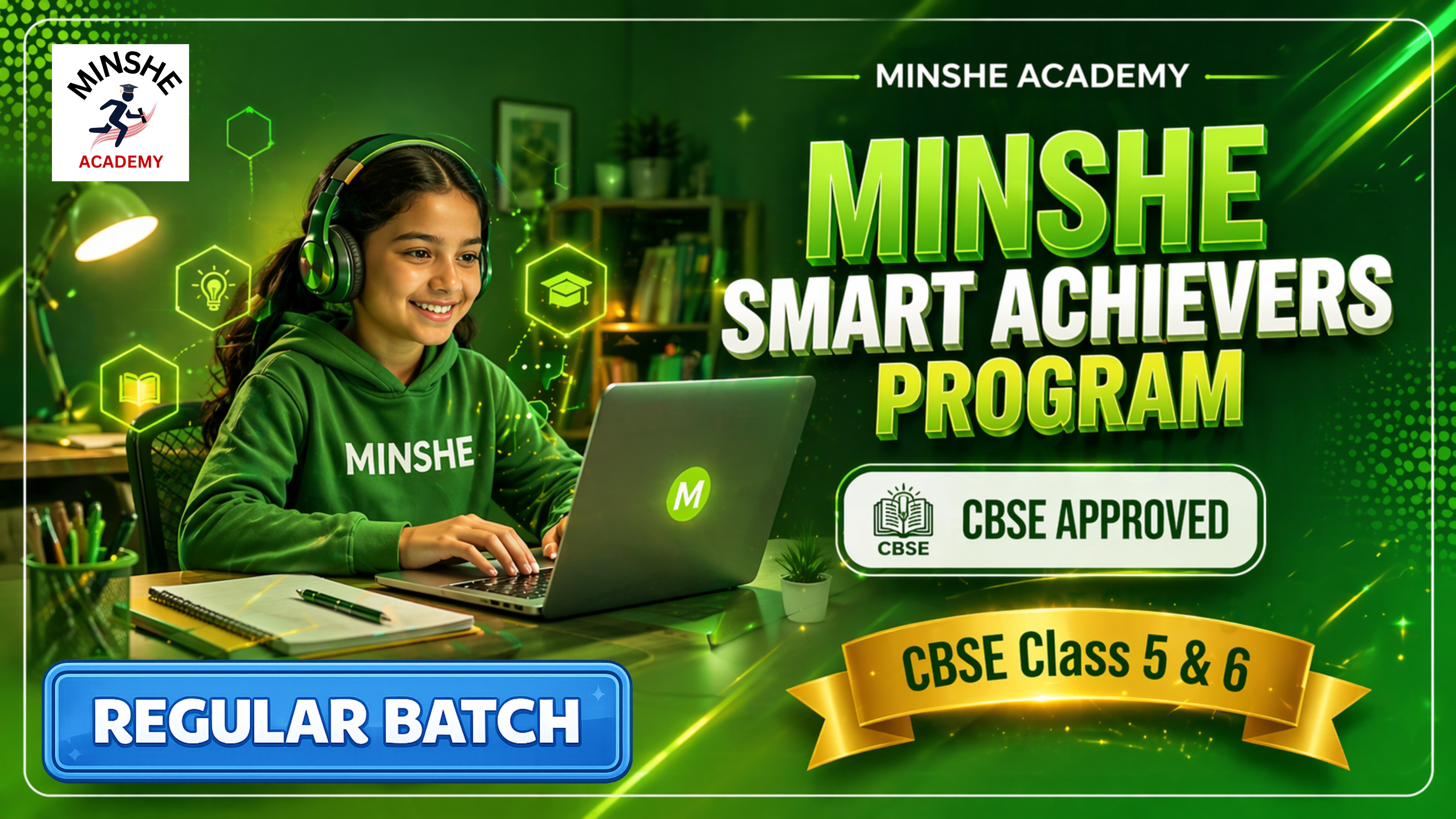 🎓MINSHE Smart Achievers Program 📘Class 5 & 6 ✨Regular Batch 🎥Live Classes