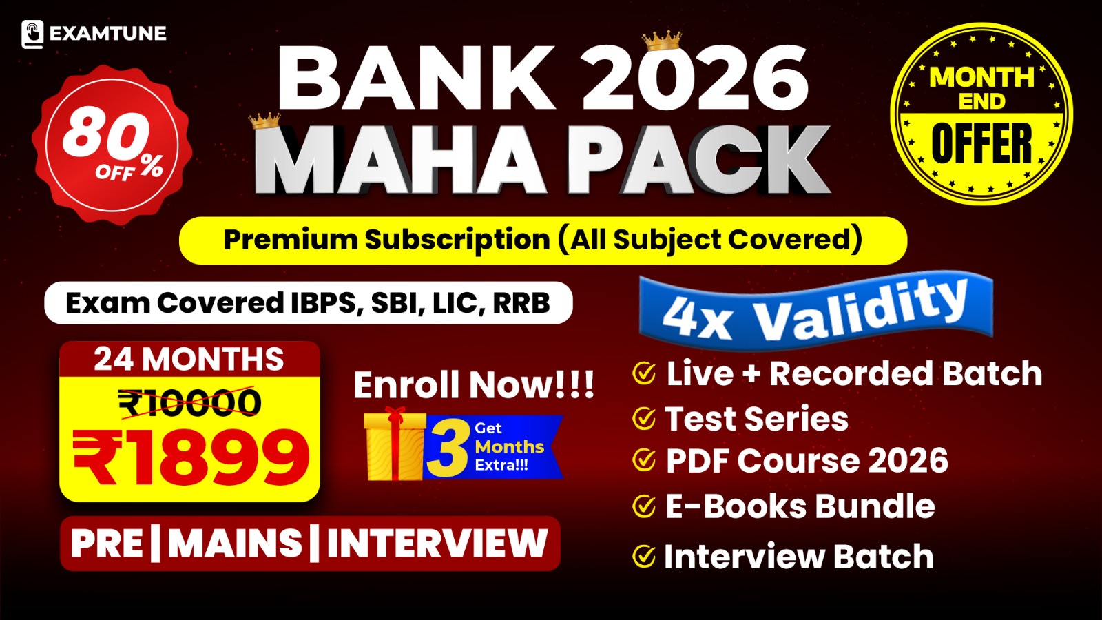 Bank Maha Pack | Complete Subscription for IBPS, RRB & SBI Exams 2026-27