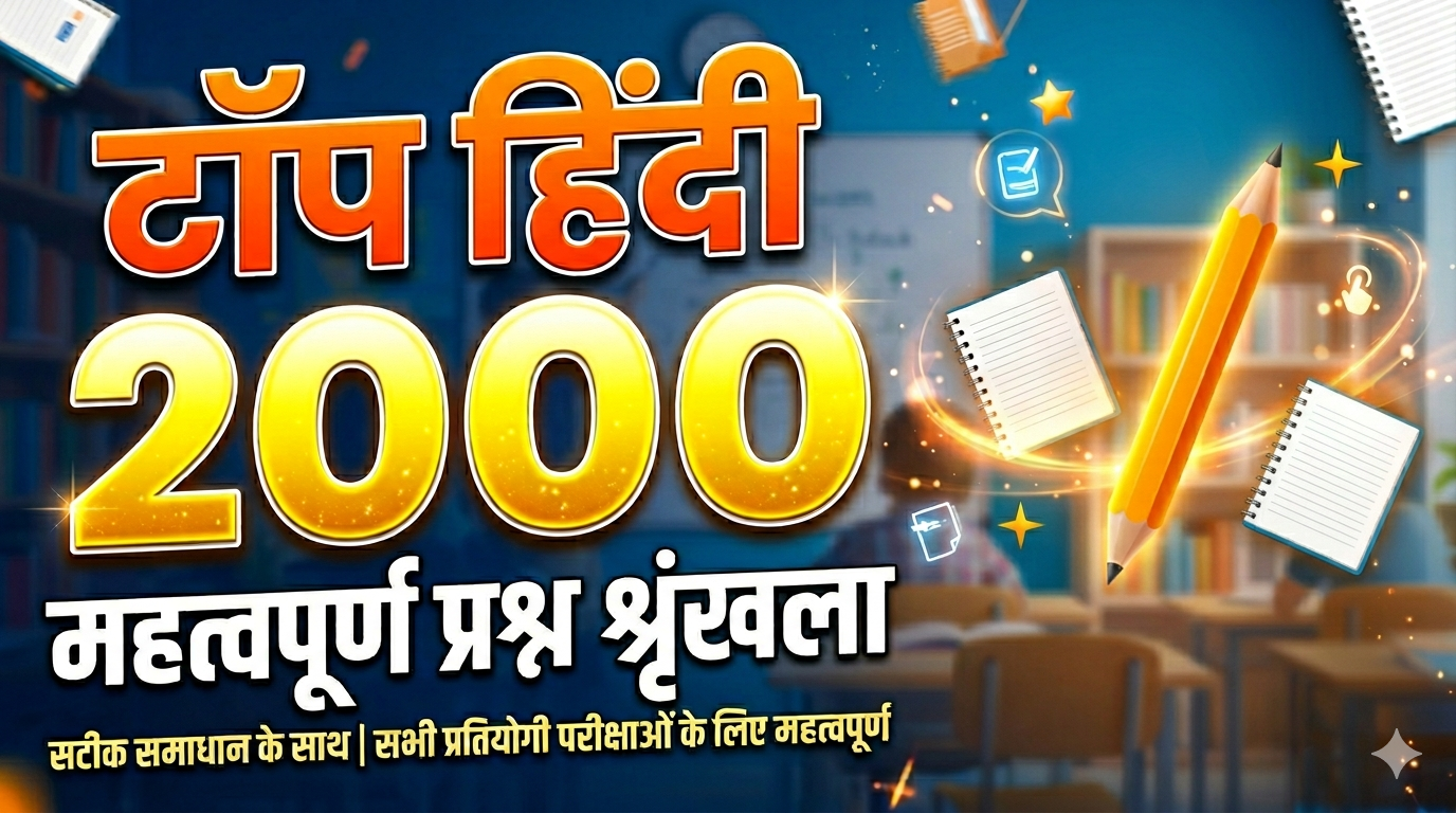 HINDI TOP 2000 MCQ's 🔥🔥