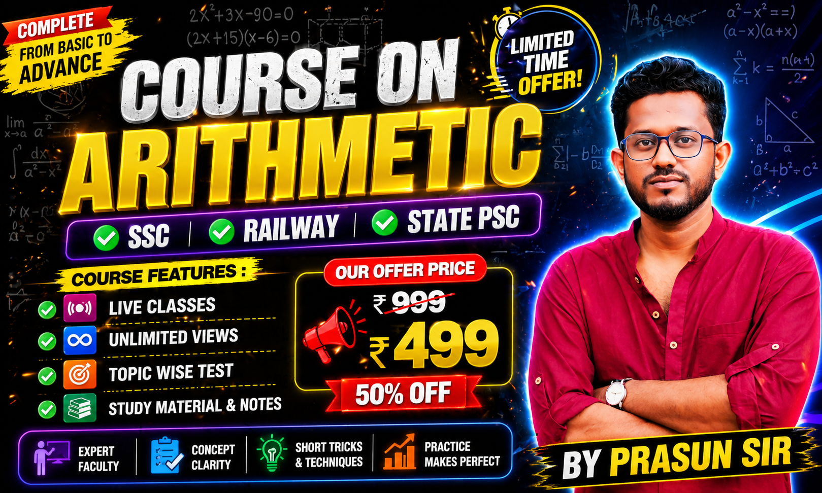 Course on ARITHMETIC (BASIC TO ADVANCE)