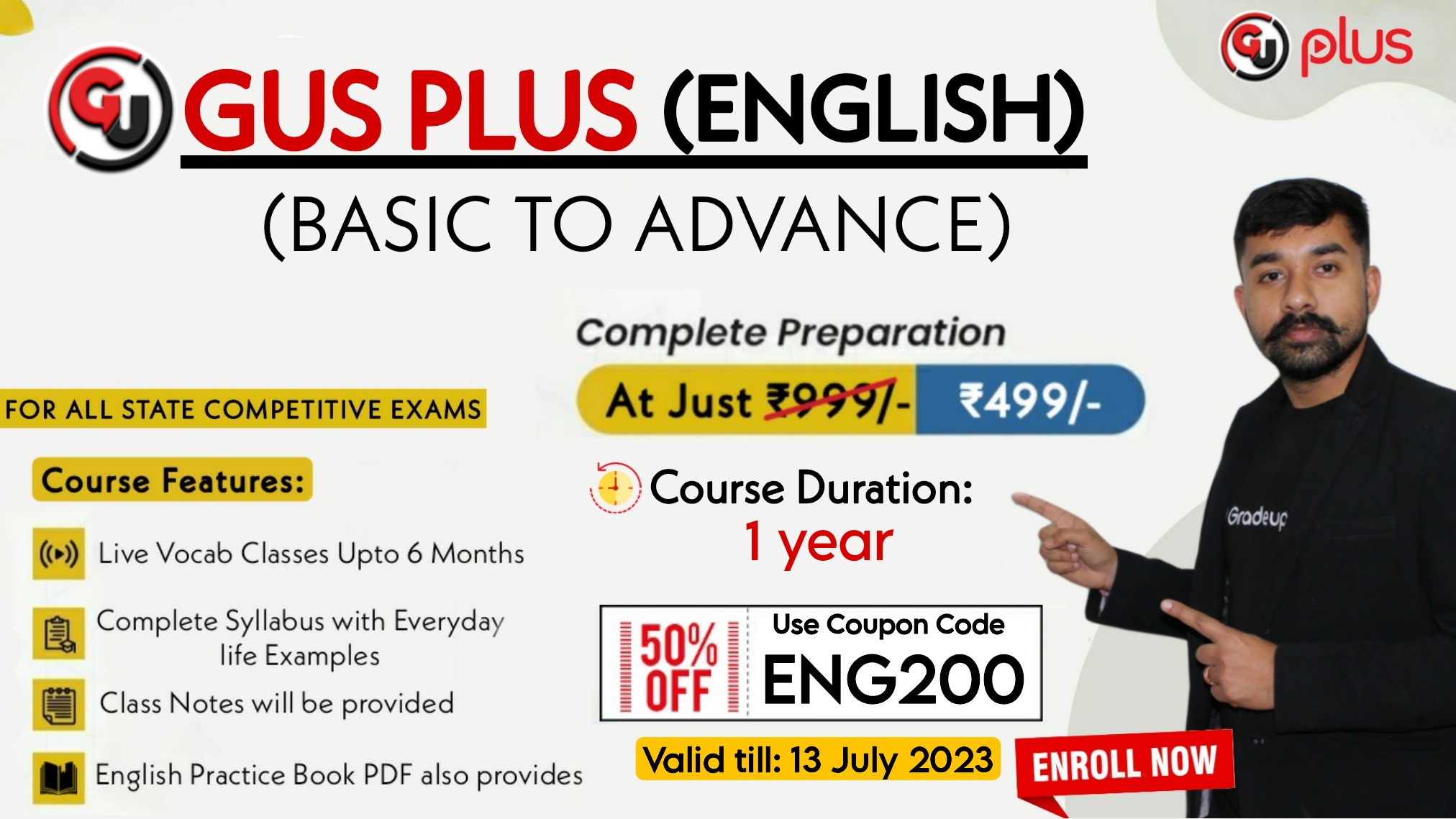 GUS PLUS (English) - Basic to Advance