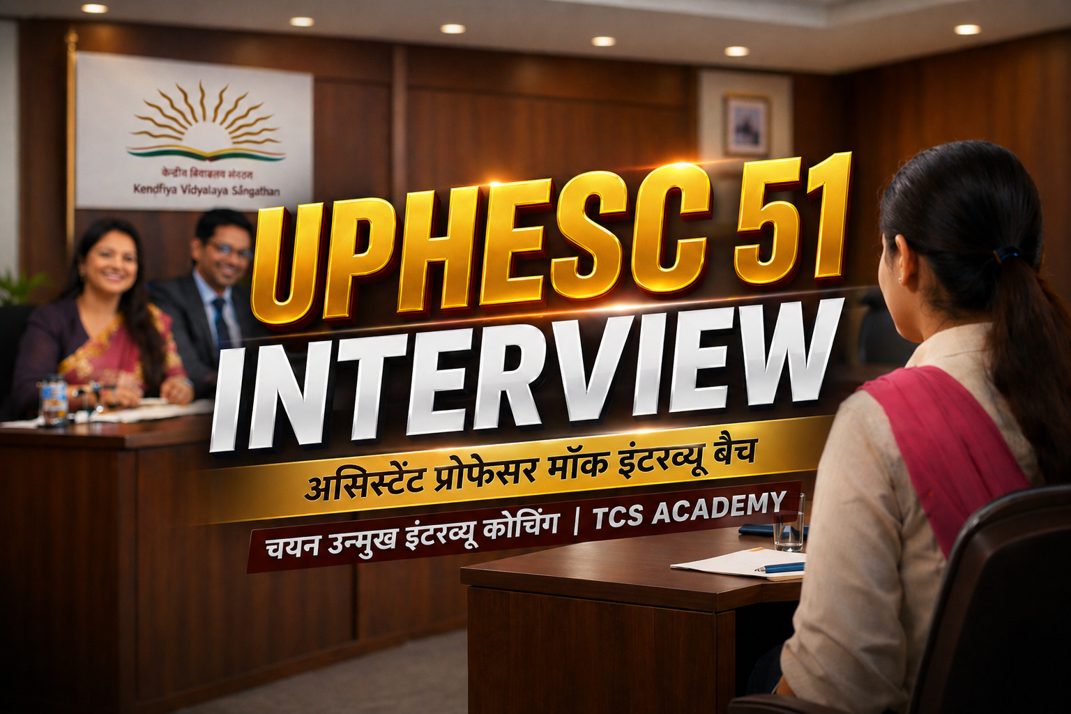 UPHESC 51 INTERVIEW 2026, Assistant Professor MOCK INTERVIEW BATCH START, Selection Oriented Interview Coaching @ TCS ACADEMY
