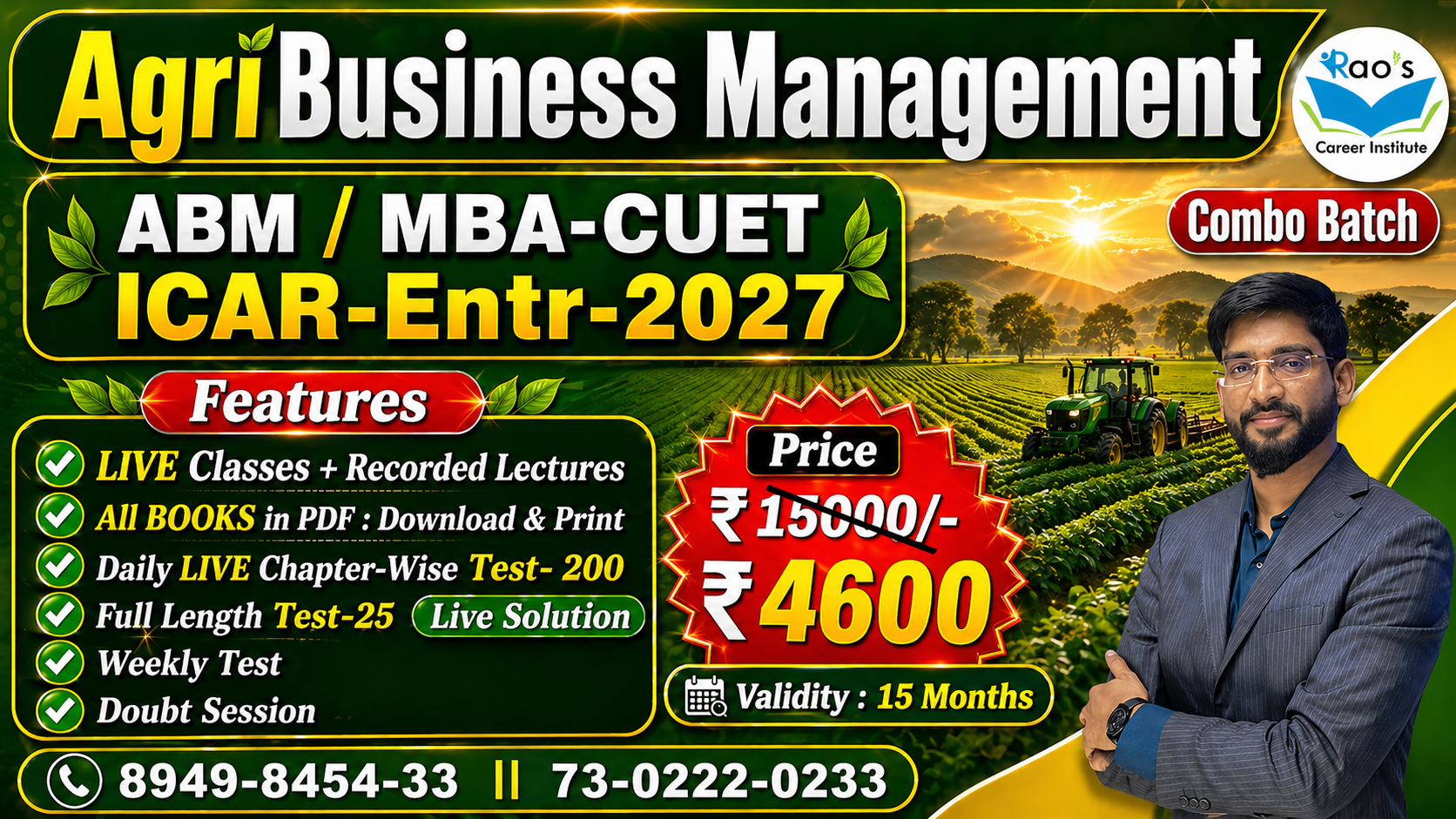 Agri Business Management - ABM/MBA || ICAR || CUET || Entr-2027 LIVE Batch 
