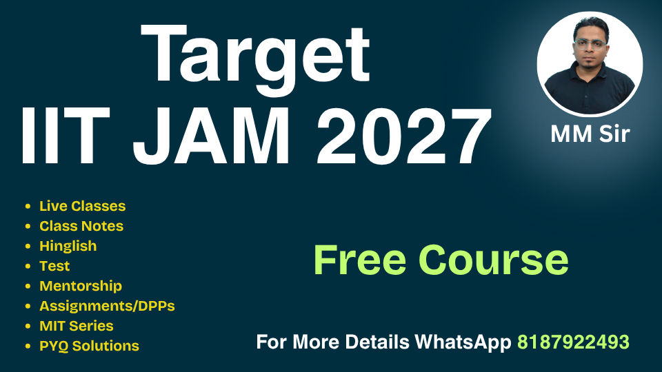 Target IIT JAM 2027