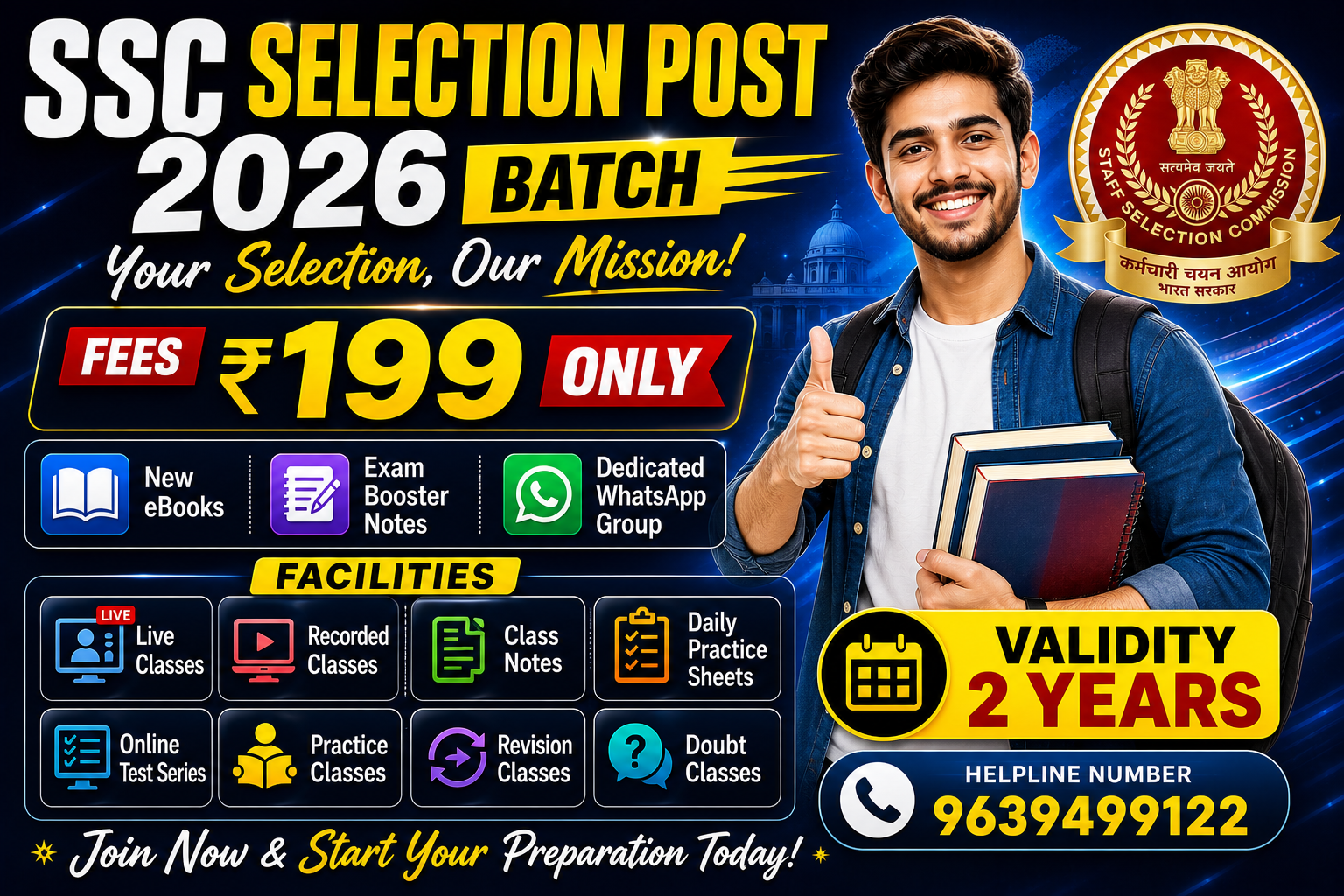 SSC Selection Post 2026 - New Live Batch