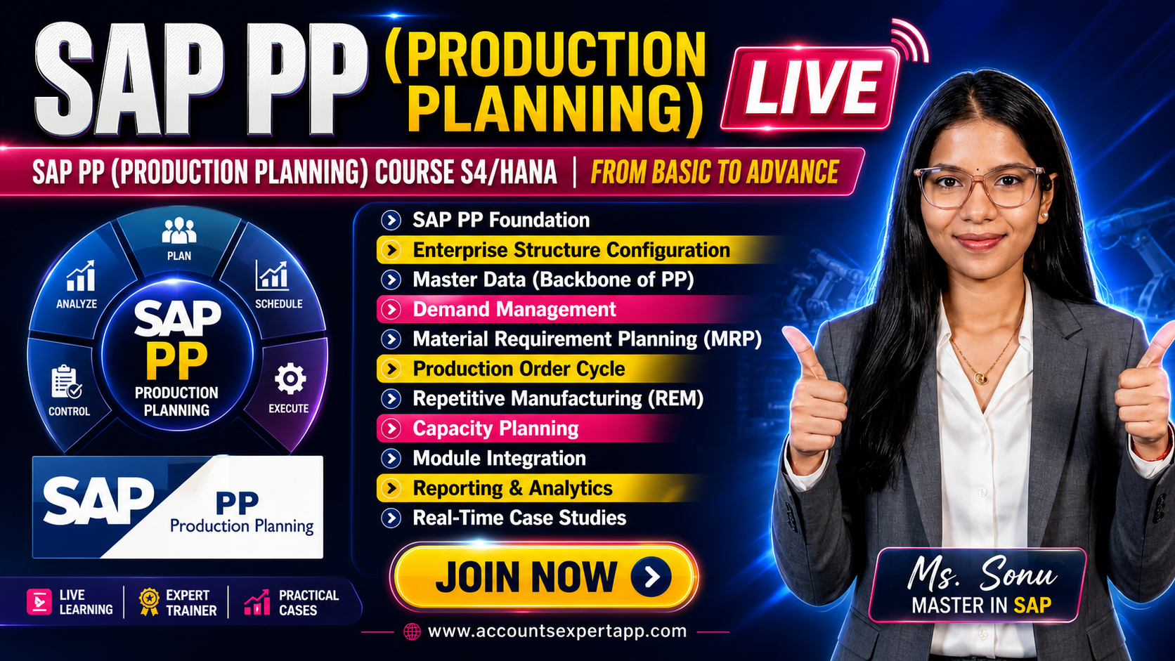 SAP PP (Production Planning) Basic to Advance Live Course