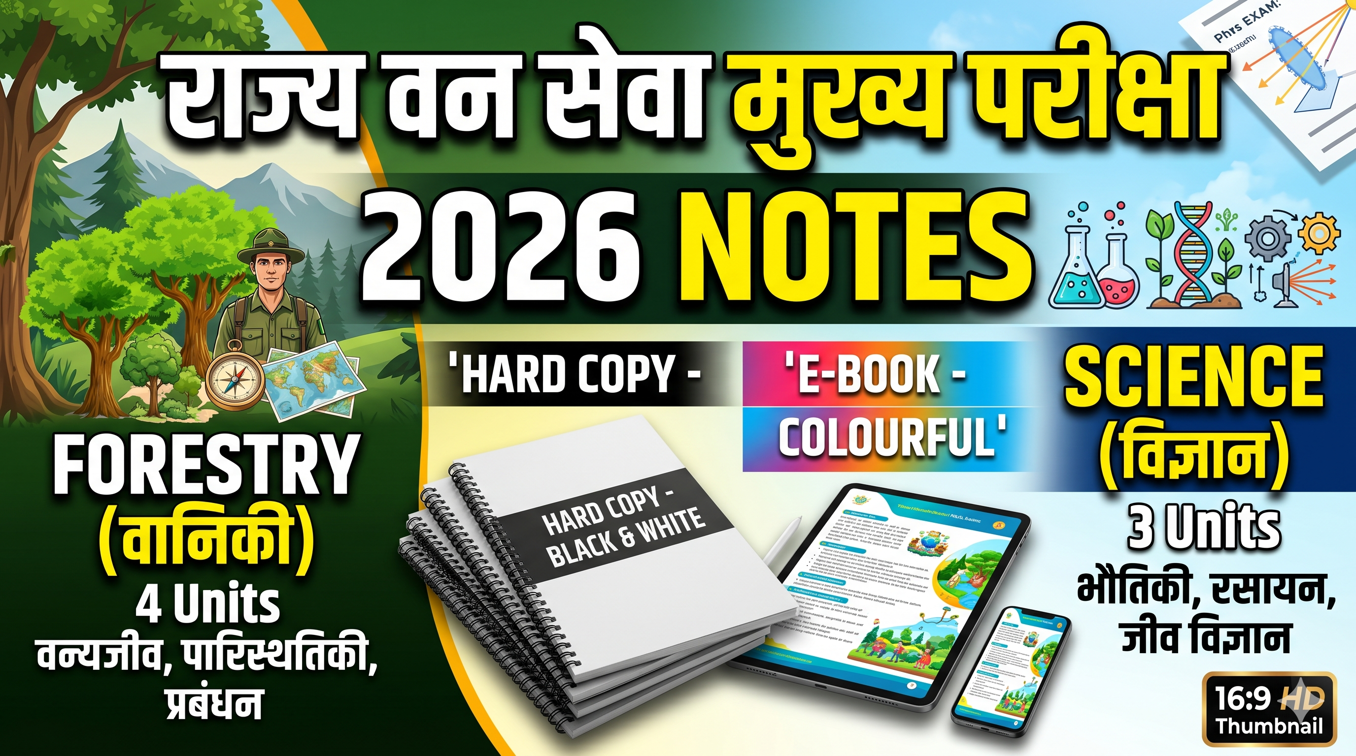 राज्य वन सेवा मुख्य परीक्षा 2026 NOTES HINDI MEDIUM 