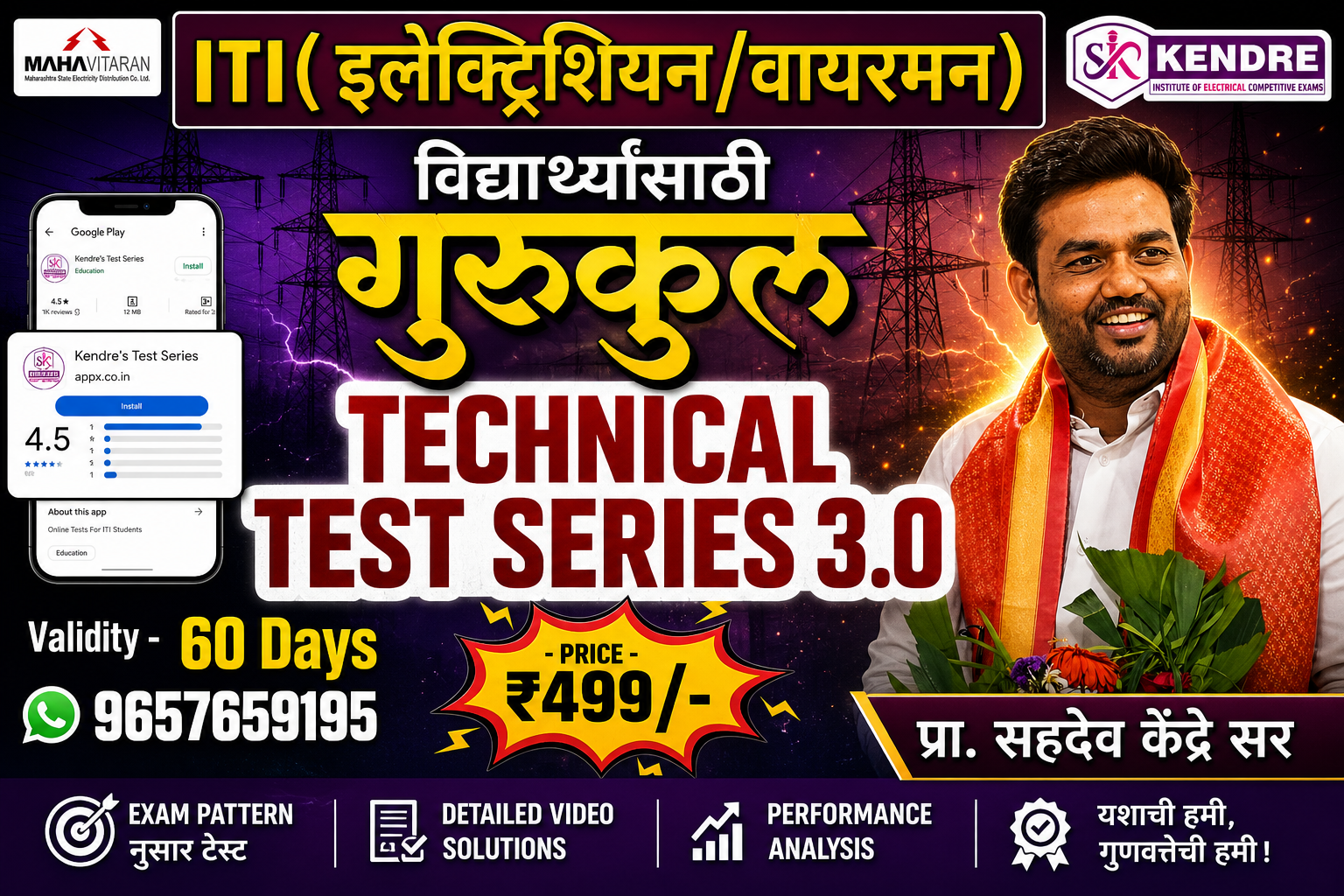 ITI (ELECTRICIAN/WIREMAN) गुरुकुल TEST SERIES  3.0
