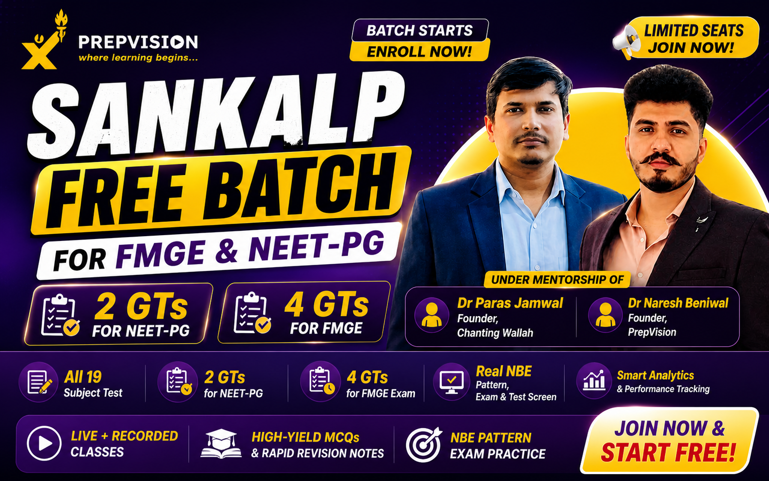 Sankalp Free Online Batch (FMGE/NEET-PG)