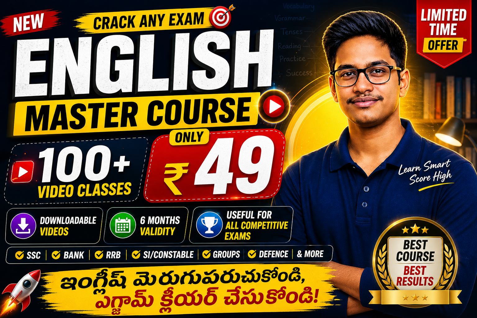 ₹49 English Course 😱 | 100+ Video Lessons | Limited Offer