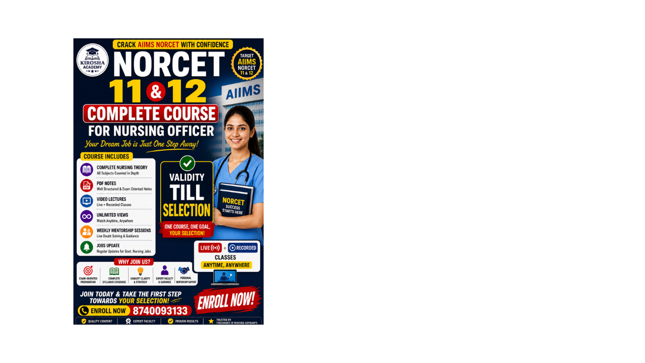 NORCET 11&12 FOUNDATION COURSE