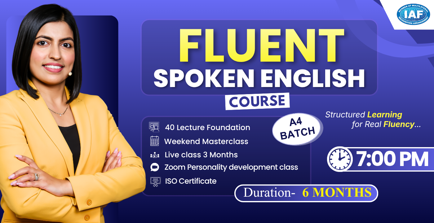 Live Fluent Spoken English Course - All in One (A4) 🏆