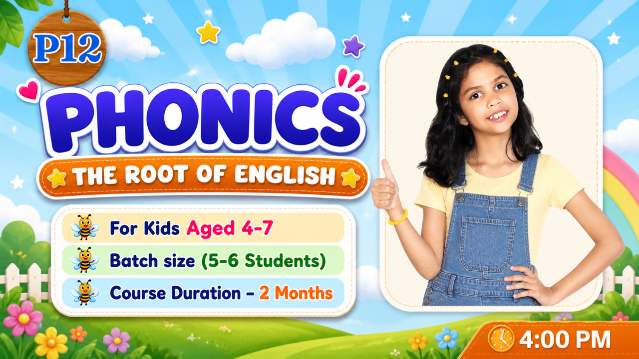  2-Month Phonetics Course on Zoom (P12 = 4-7 Year) 
