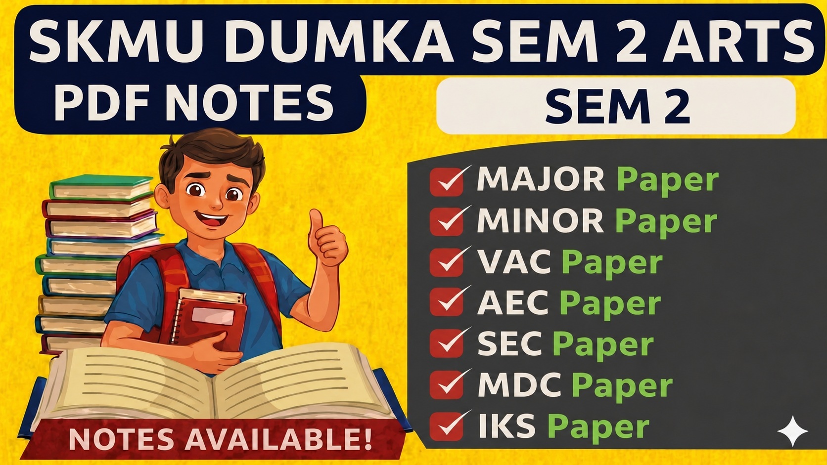 SEM 2 SKMU DUMKA ARTS NOTES 