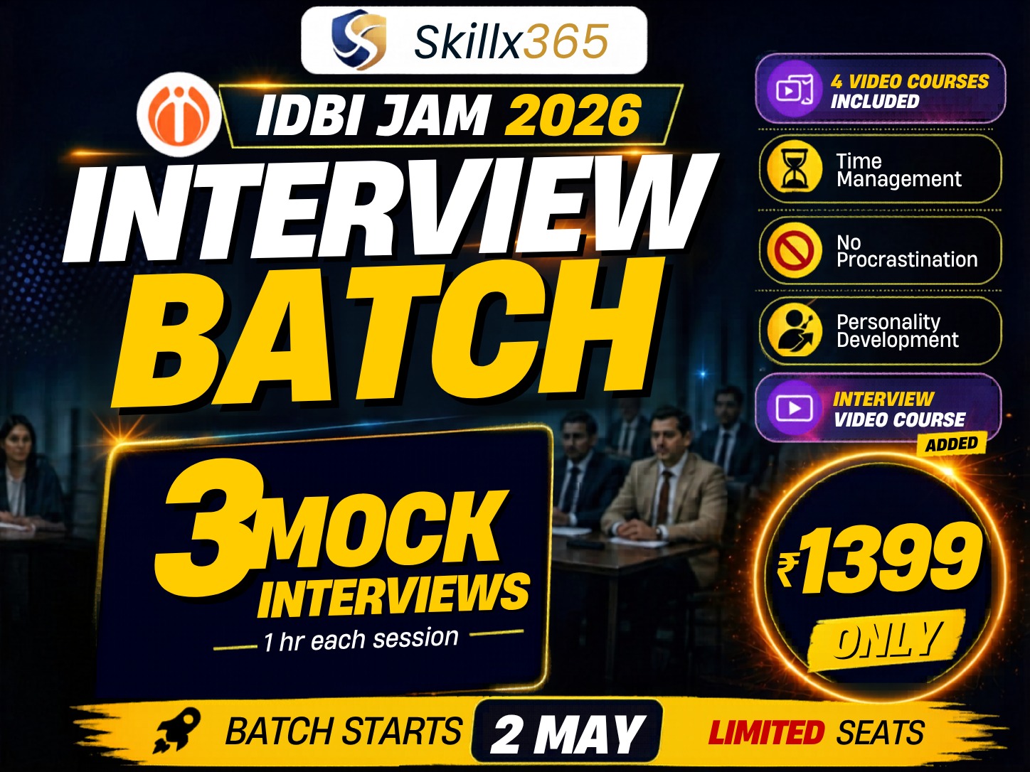 IDBI JAM 2026 INTERVIEW BATCH