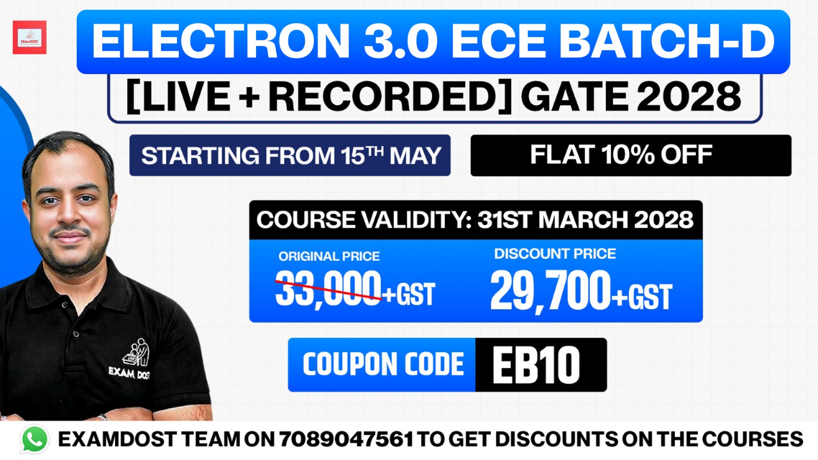 Electron 3.0 ECE Batch D for GATE 2028 - ( Live + Recorded )