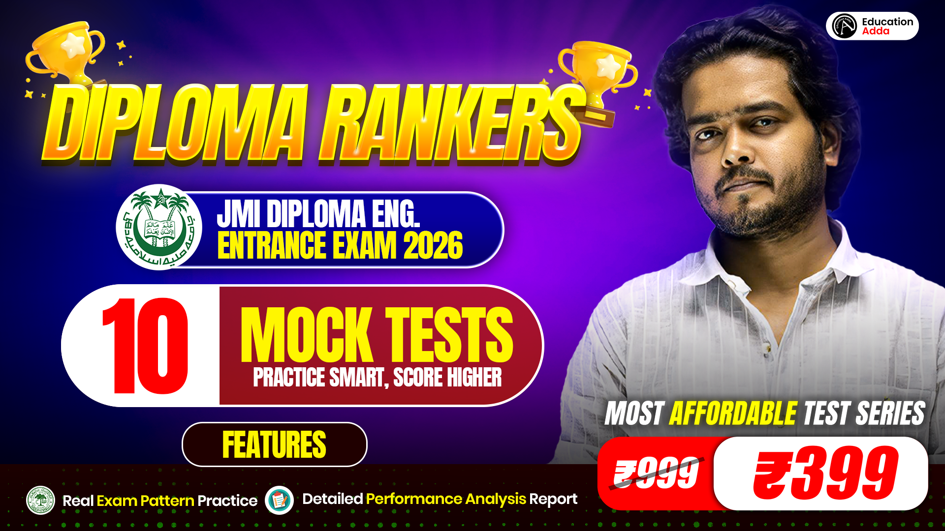 Diploma Rankers - A Test Series for JMI Diploma Eng. Entrance Exam 2026