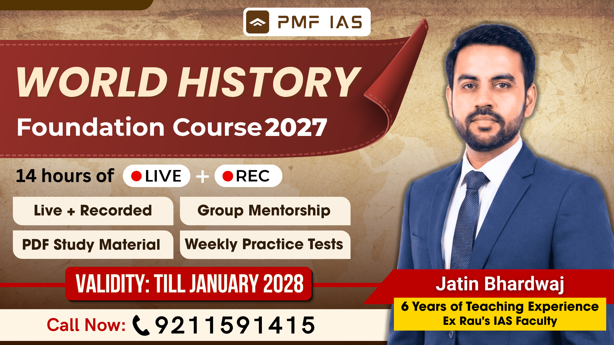 World History (GS) Foundation 2027 - Live + Recorded Course (For UPSC Prelims & Mains)