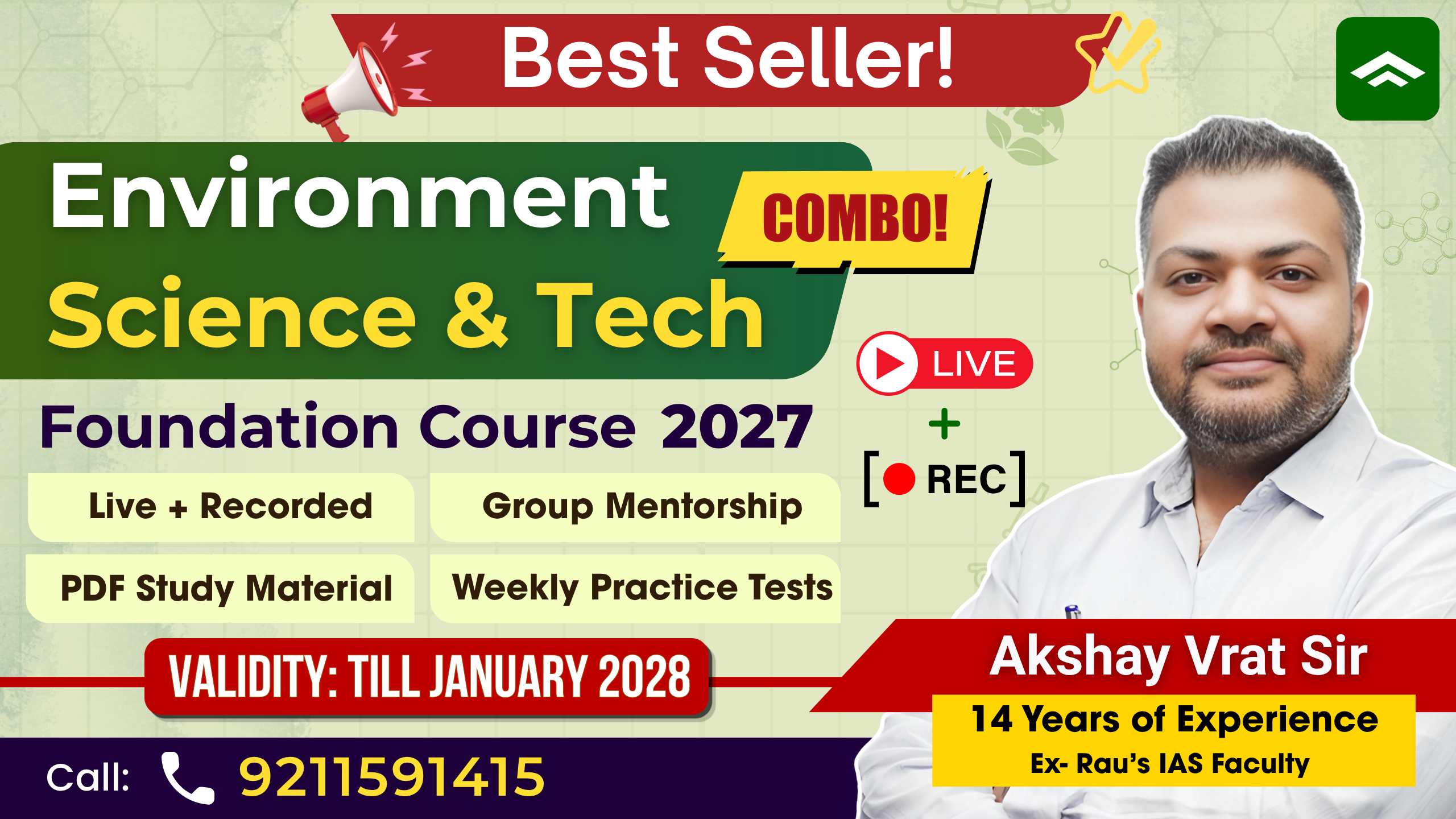 Environment and Science & Technology (GS) Foundation 2027 - Live + Recorded Course (For UPSC Prelims & Mains)