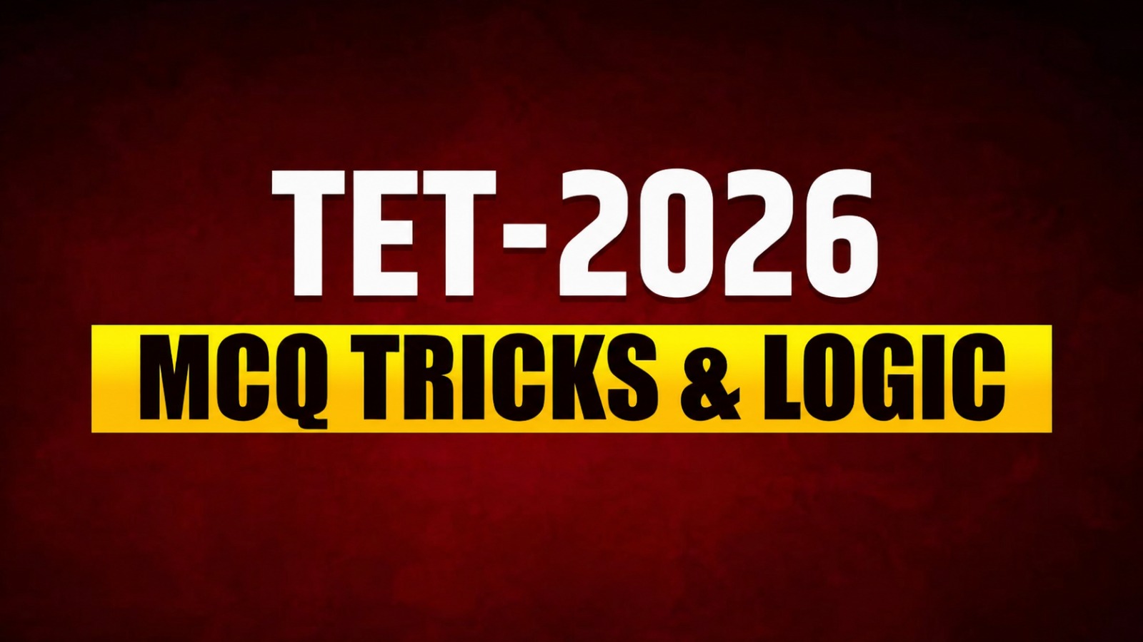 TET MCQ tricks and logic | l Recorded batch 