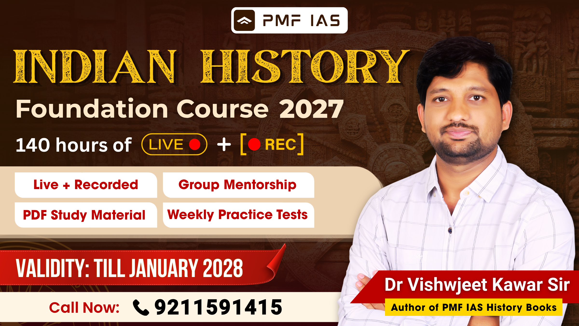 Indian History Foundation 2027 - Live + Recorded Course (For UPSC Prelims & Mains) 