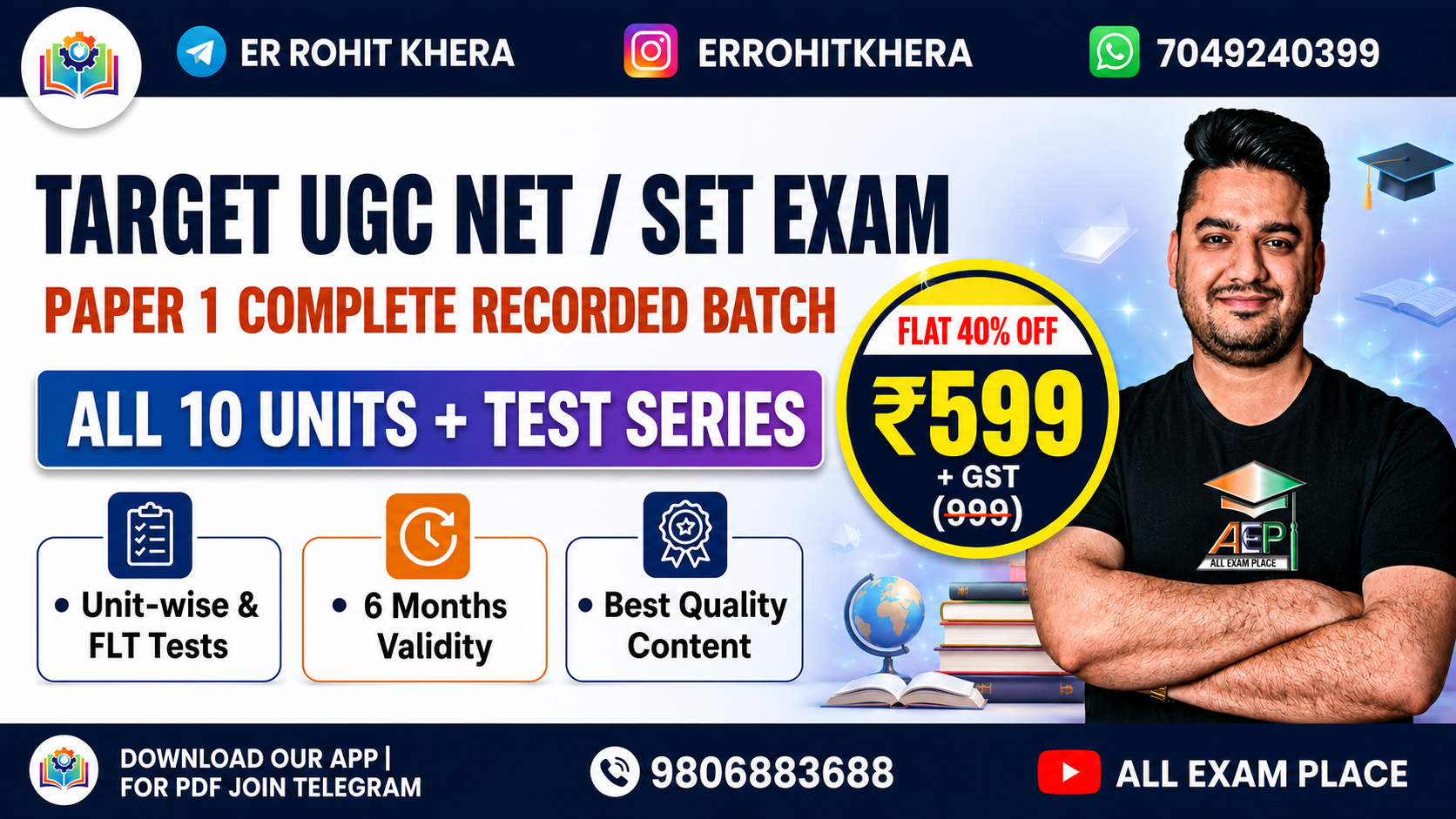 UGC NET / SET PAPER 1: Complete Recorded Batch (All 10 Units + Test Series)