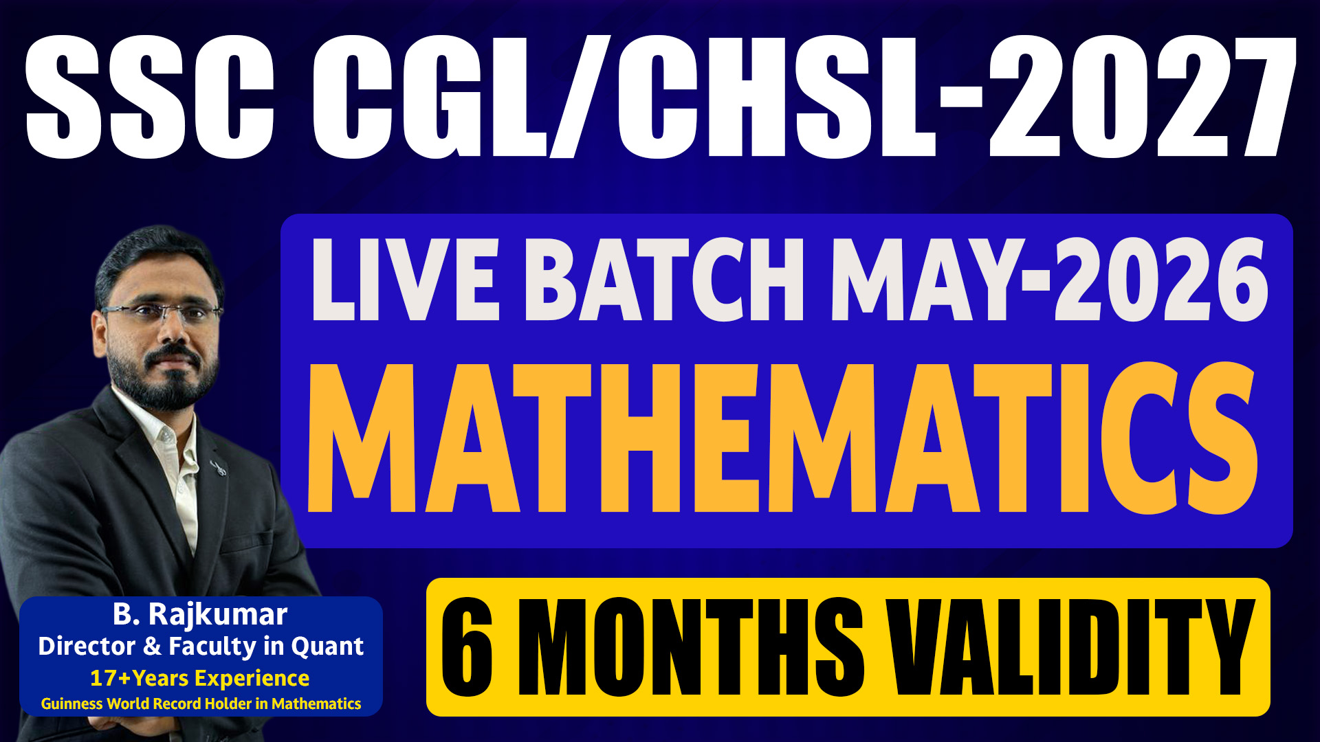MATHS MAY SSC LIVE BATCH - 2026 (6 MONTHS VALIDITY)