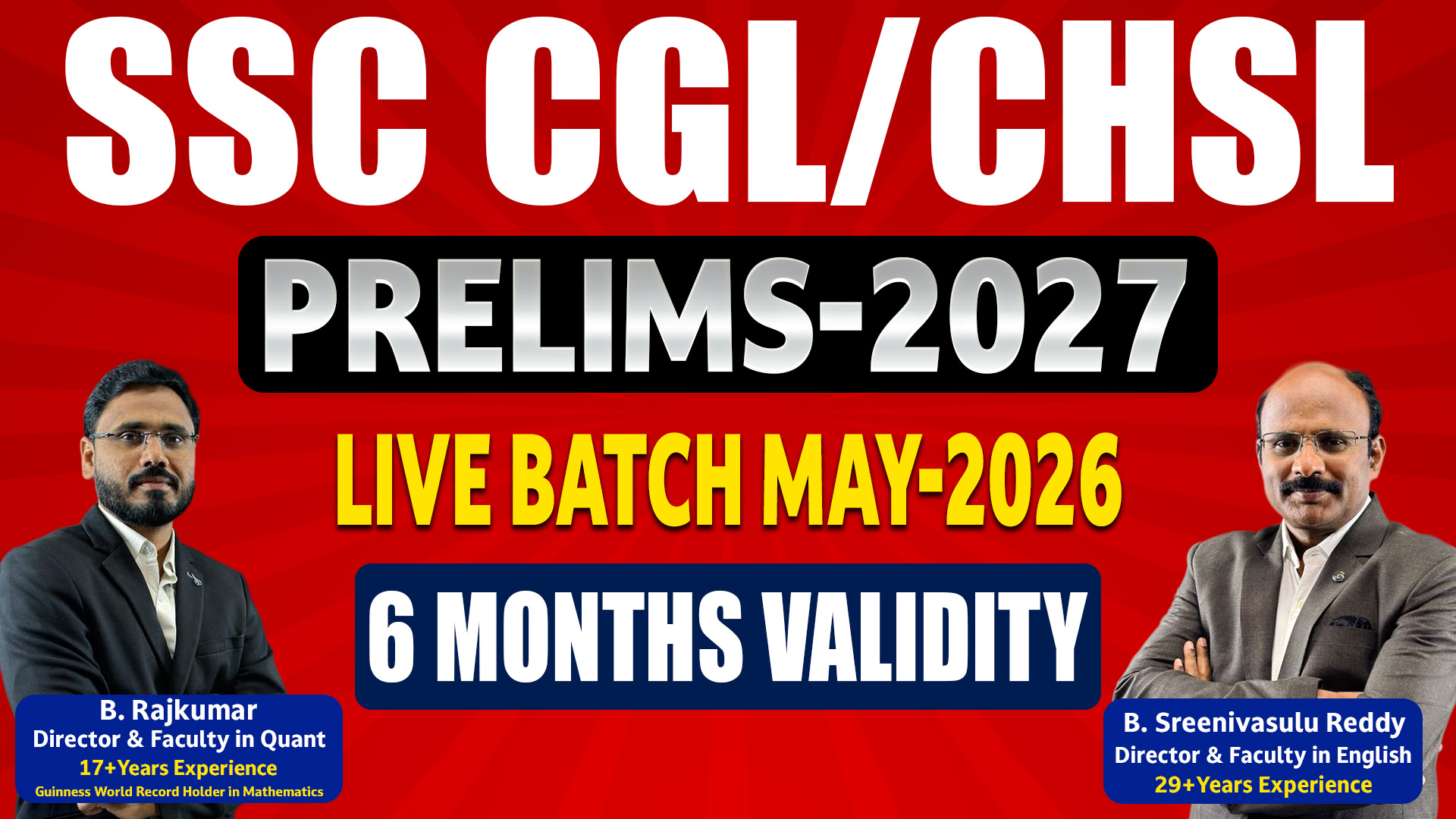 SSC CGL/CHSL LIVE BATCH MAY - 2026 (6 MONTHS VALIDITY)