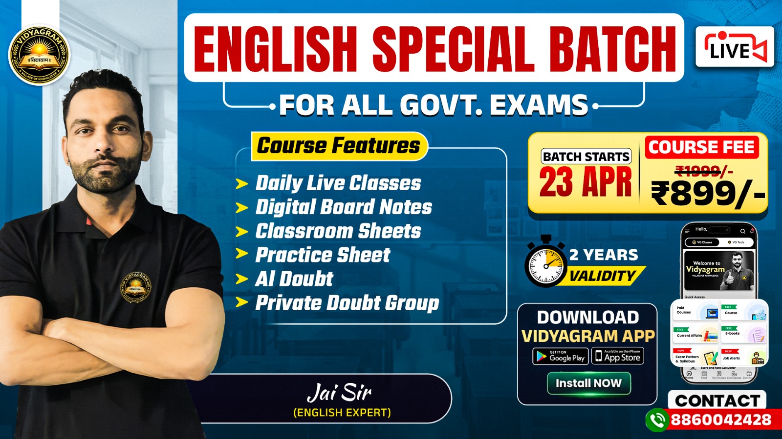 📖 ENGLISH SPECIAL BATCH By Jai Sir For All Govt. Exams