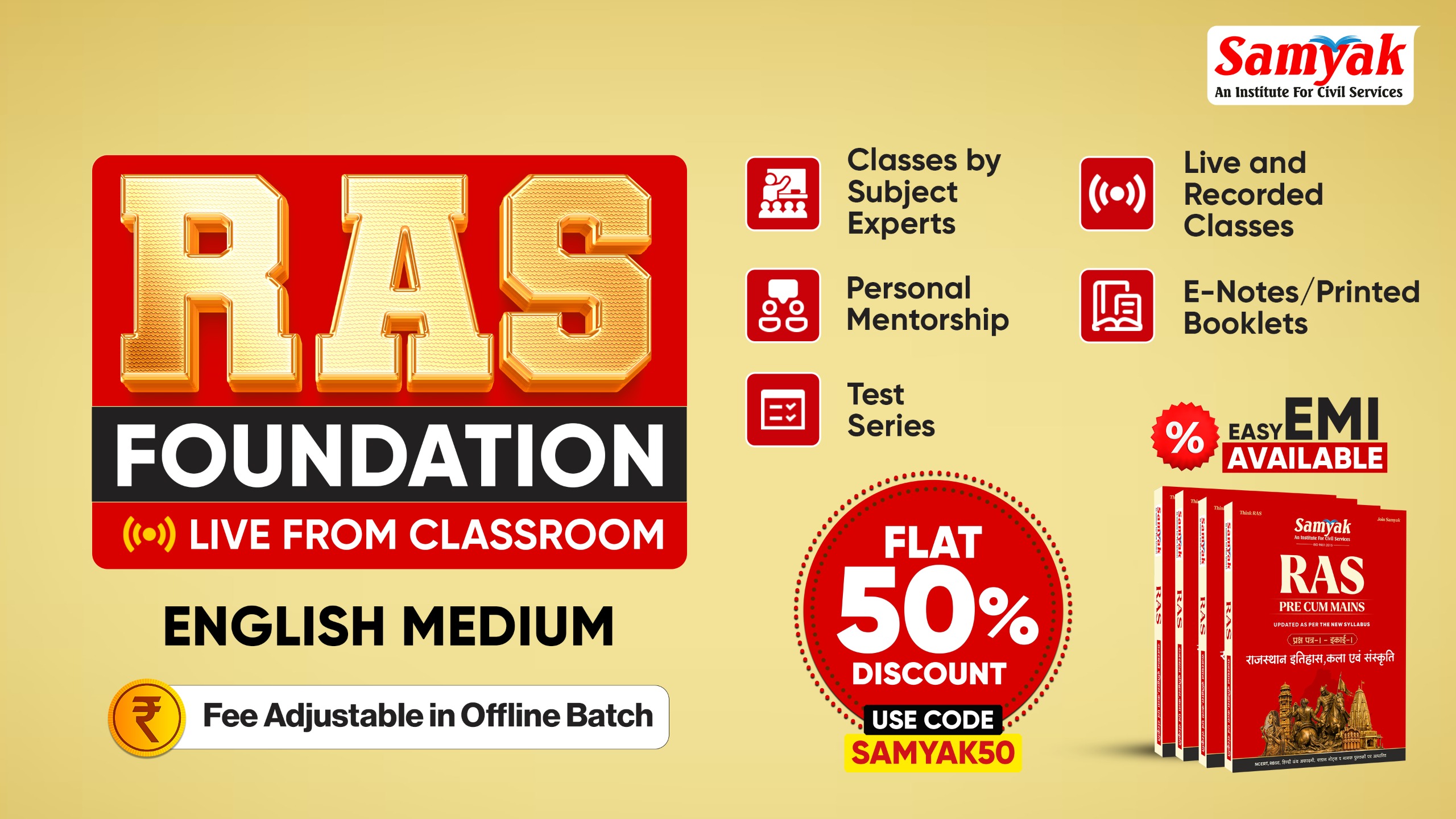RAS Foundation Course Live From Classroom with Booklets | English Medium | 11 May 2026